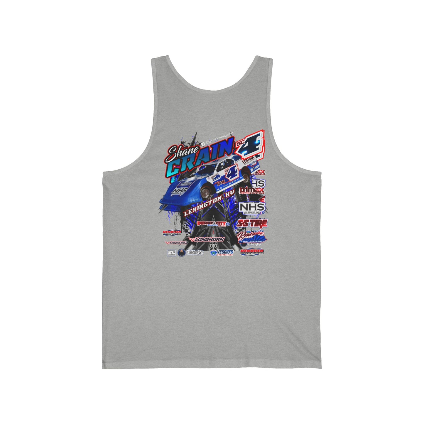 Shane Crain Tank Top with Racing Graphic, Perfect for Summer, Sports Events, Gifts for Race Fans, Casual Wear, Festival Outfit