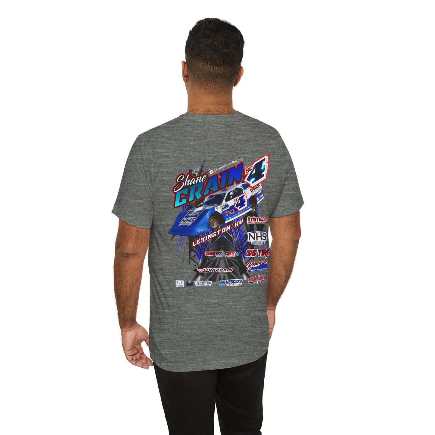 Shane Crain Racing Enthusiast Tee, Unisex Jersey Short Sleeve Shirt for Fans, Motorsport Gift, Race Day Apparel, Cool Graphic Tee, Shane Crain Design