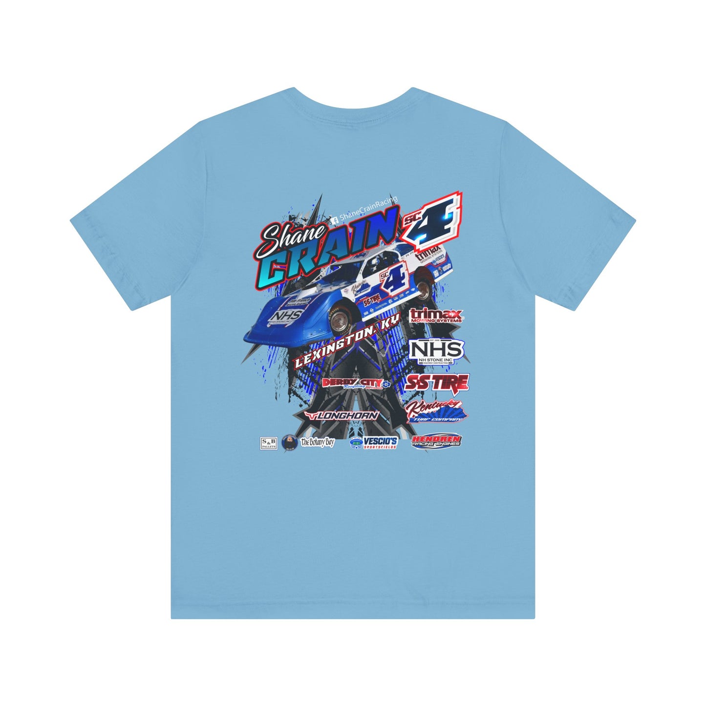 Shane Crain Racing Enthusiast Tee, Unisex Jersey Short Sleeve Shirt for Fans, Motorsport Gift, Race Day Apparel, Cool Graphic Tee, Shane Crain Design