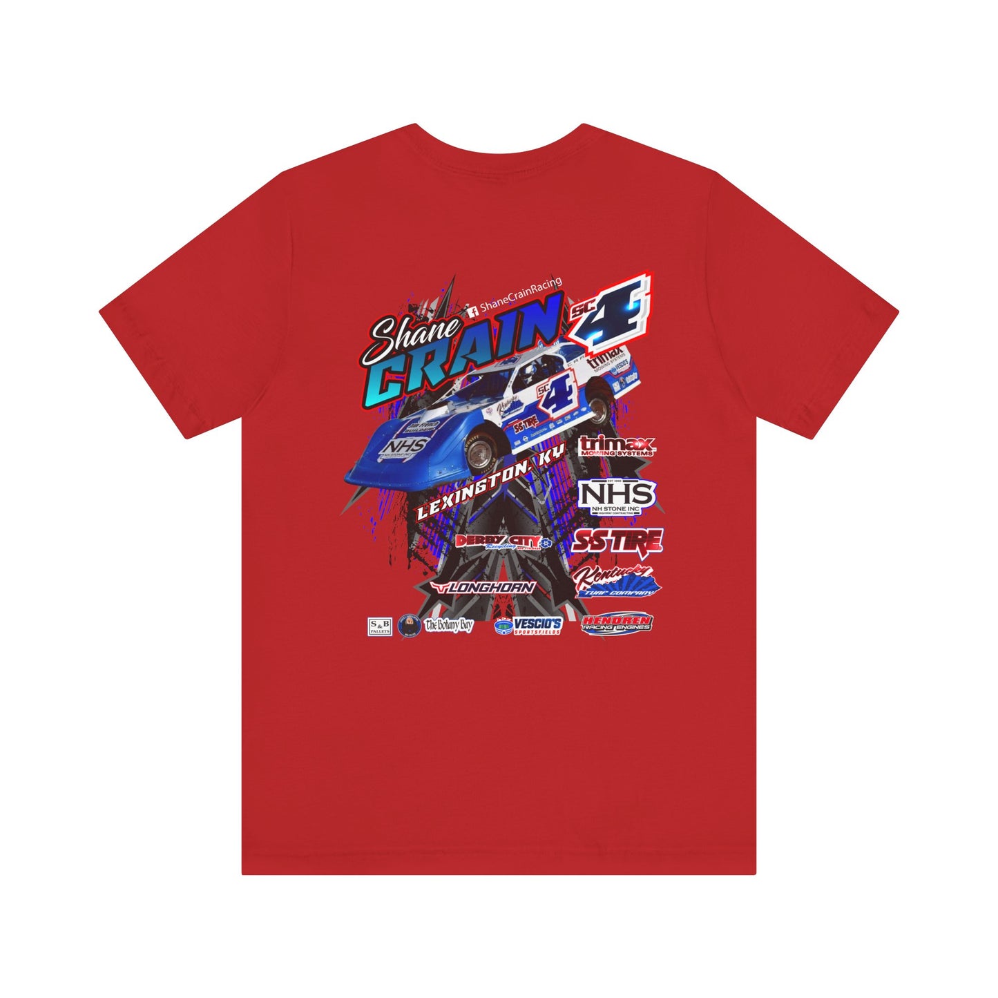 Shane Crain Racing Enthusiast Tee, Unisex Jersey Short Sleeve Shirt for Fans, Motorsport Gift, Race Day Apparel, Cool Graphic Tee, Shane Crain Design