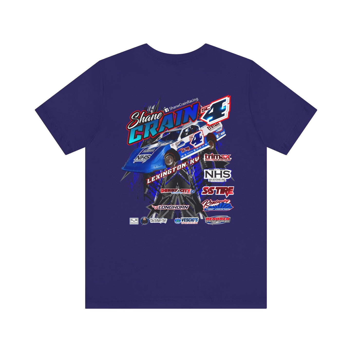 Shane Crain Racing Enthusiast Tee, Unisex Jersey Short Sleeve Shirt for Fans, Motorsport Gift, Race Day Apparel, Cool Graphic Tee, Shane Crain Design