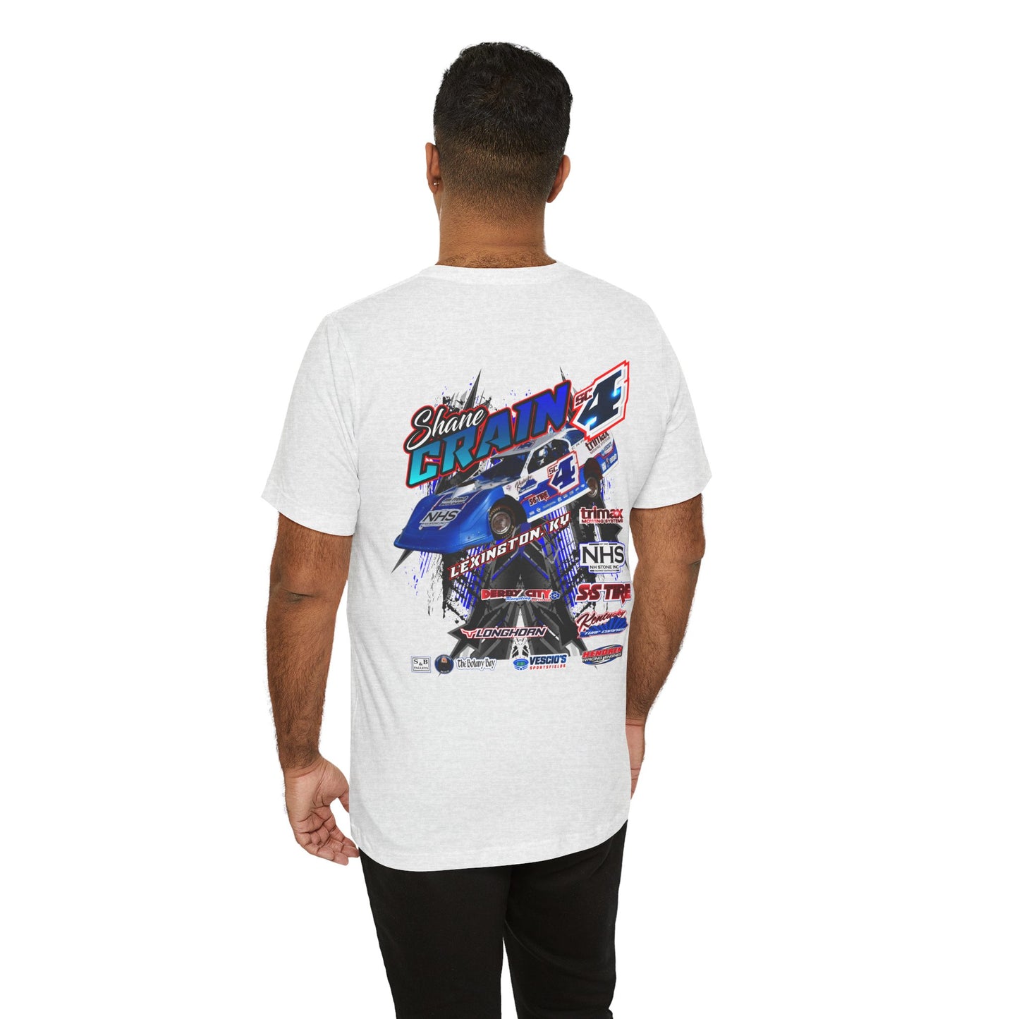 Shane Crain Racing Enthusiast Tee, Unisex Jersey Short Sleeve Shirt for Fans, Motorsport Gift, Race Day Apparel, Cool Graphic Tee, Shane Crain Design