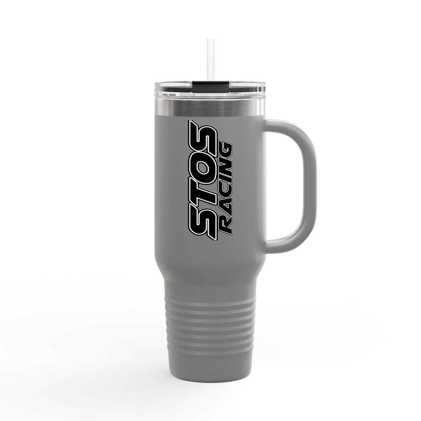 Stos Racing Custom Insulated Travel Mug, Racing Inspired 40oz Tumbler, Perfect for Events, Outdoors, Gifts, & Daily Use