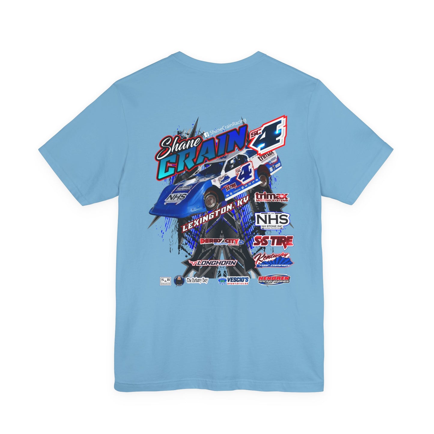 Shane Crain Racing Enthusiast Tee, Unisex Jersey Short Sleeve Shirt for Fans, Motorsport Gift, Race Day Apparel, Cool Graphic Tee, Shane Crain Design