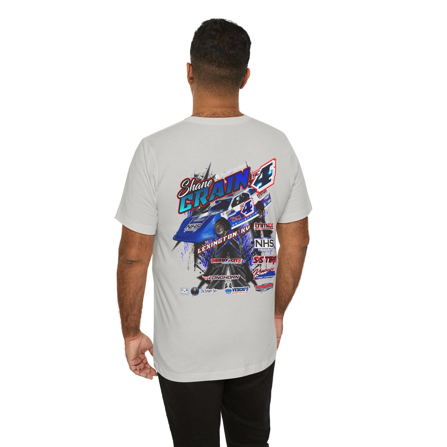 Shane Crain Racing Enthusiast Tee, Unisex Jersey Short Sleeve Shirt for Fans, Motorsport Gift, Race Day Apparel, Cool Graphic Tee, Shane Crain Design