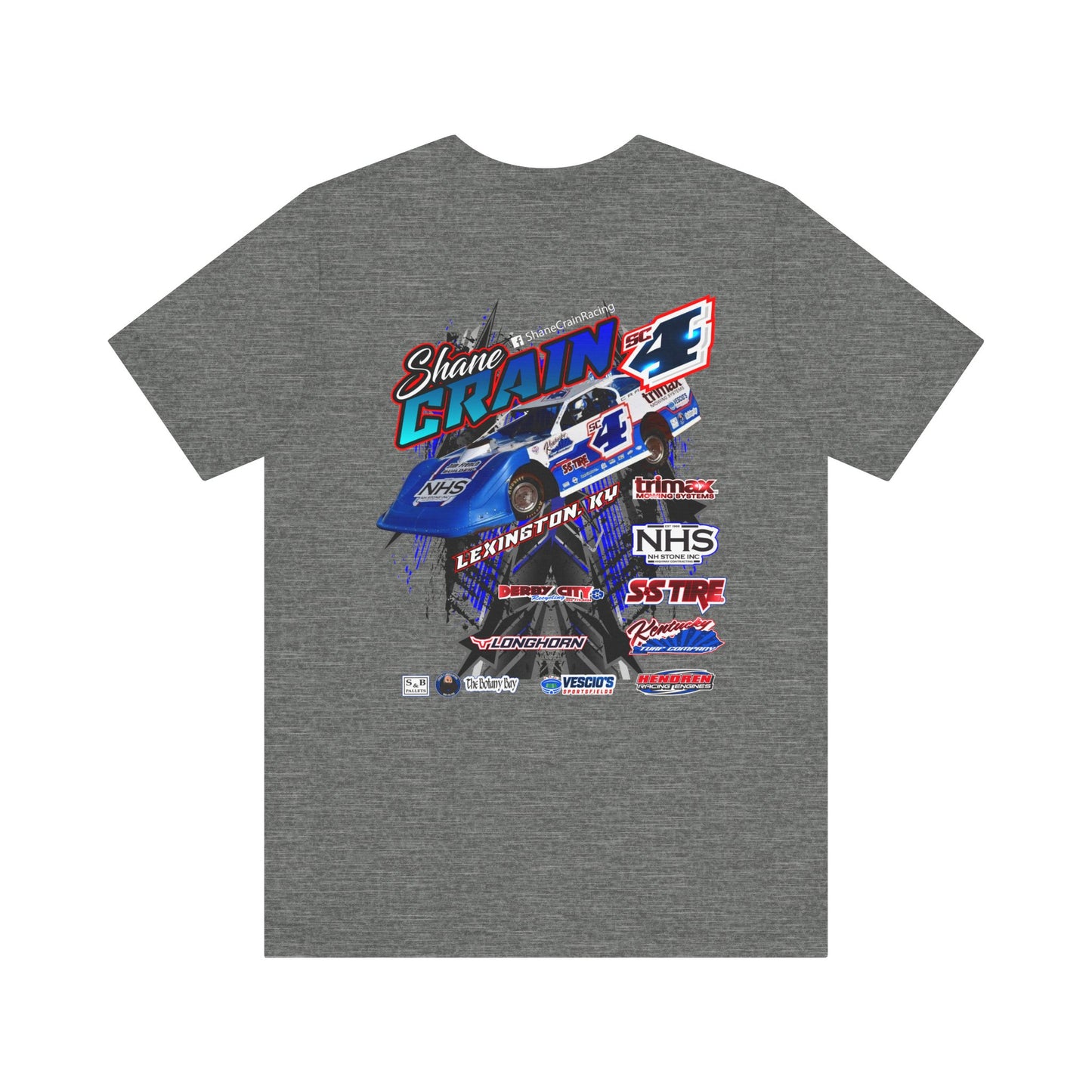 Shane Crain Racing Enthusiast Tee, Unisex Jersey Short Sleeve Shirt for Fans, Motorsport Gift, Race Day Apparel, Cool Graphic Tee, Shane Crain Design