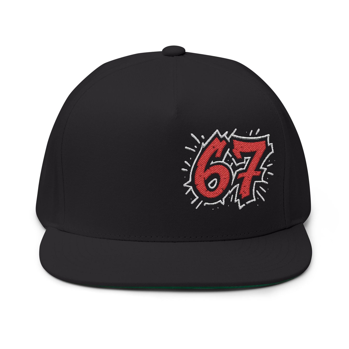 67 Stylish Embroidered Flat Bill Cap | Trendy Accessories for Streetwear, Casual Looks, Gift Ideas, Sports Events, Cool Outfit
