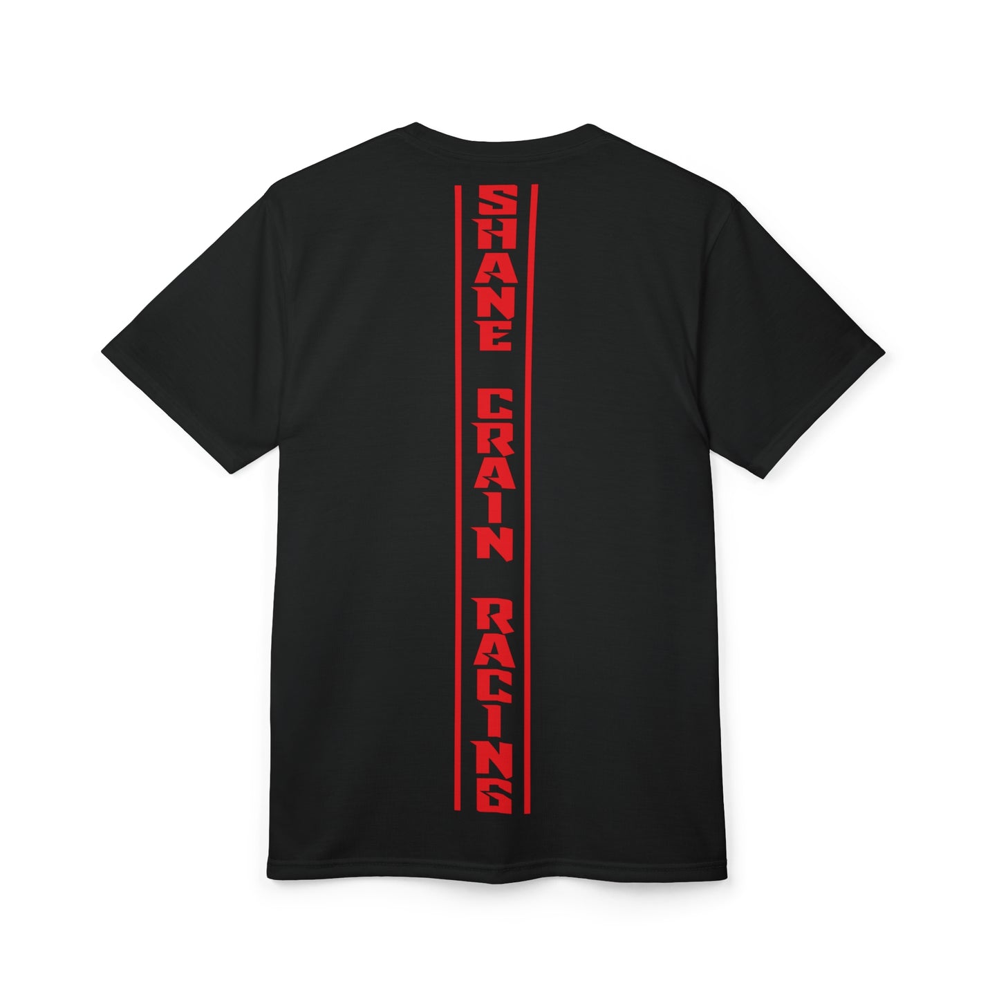Shane Crain Racing Style Unisex Tee, Stylish Graphic Tee, Sporty AOP Shirt, Casual Everyday Wear, Perfect Gift for Race Fans, Comfortable Fitness Outfit