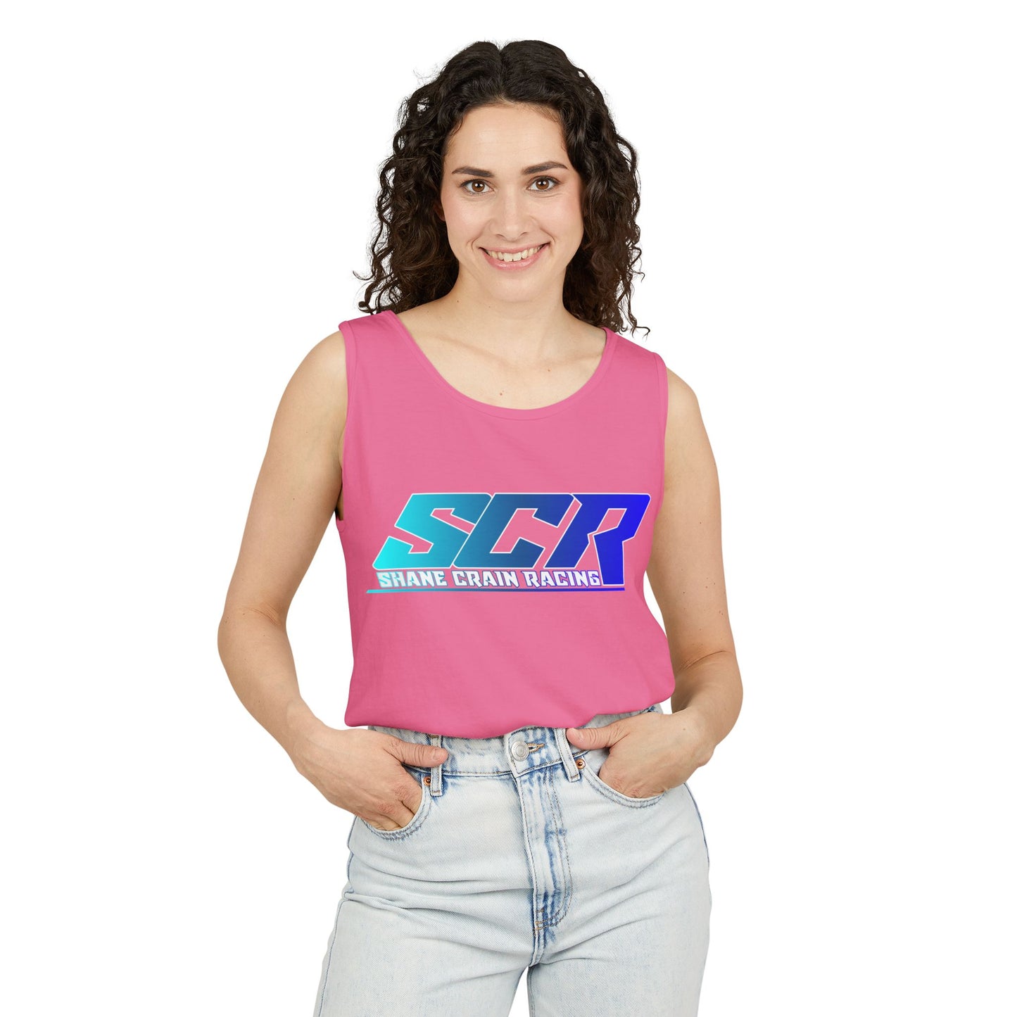 Shane Crain Stylish Racing Tank Top for Unisex Wear, Summer Activewear, Sports Enthusiast Gear, Gift for Racers