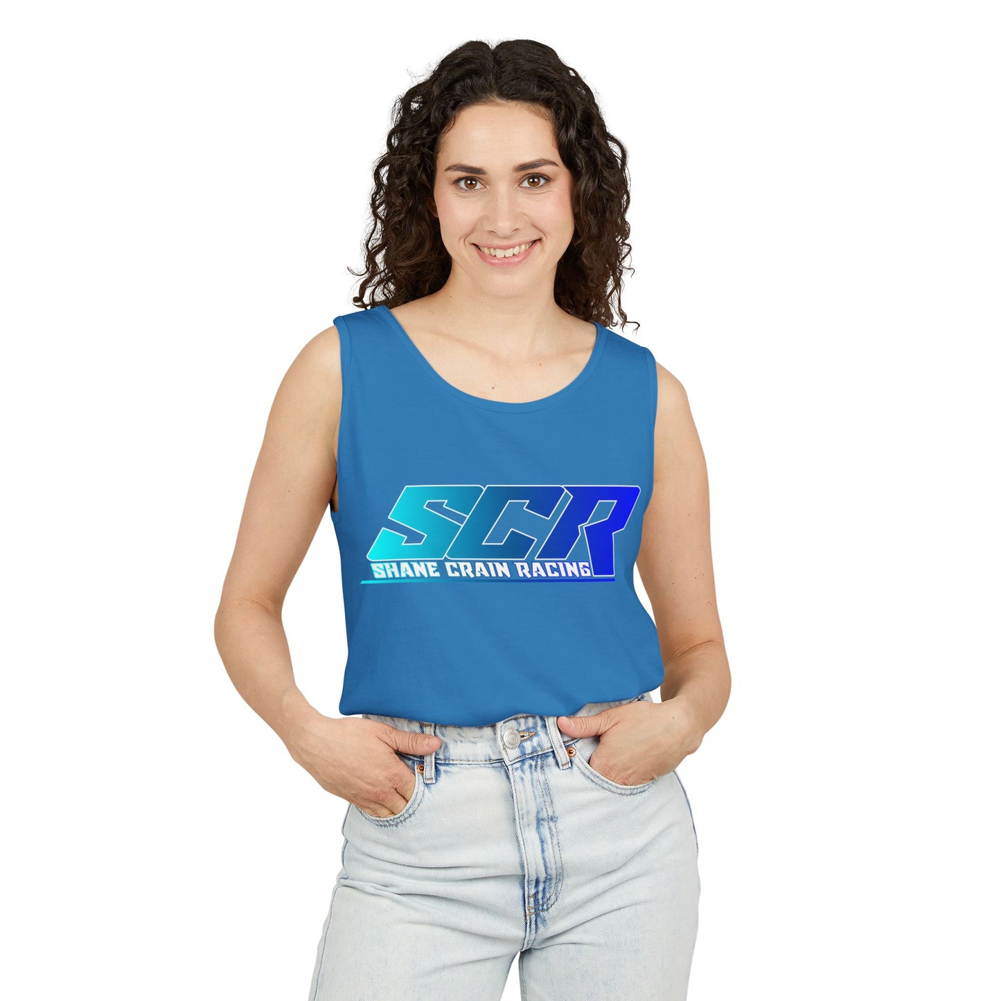 Shane Crain Stylish Racing Tank Top for Unisex Wear, Summer Activewear, Sports Enthusiast Gear, Gift for Racers