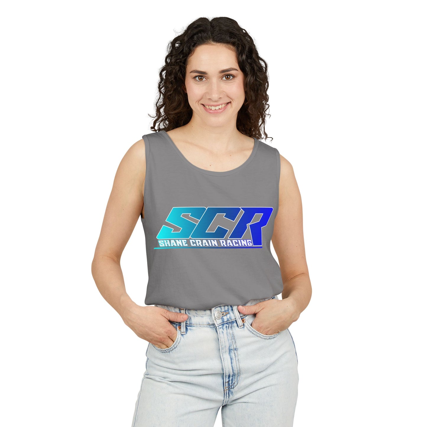 Shane Crain Stylish Racing Tank Top for Unisex Wear, Summer Activewear, Sports Enthusiast Gear, Gift for Racers
