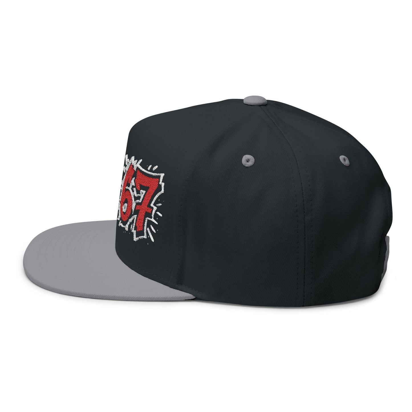 67 Stylish Embroidered Flat Bill Cap | Trendy Accessories for Streetwear, Casual Looks, Gift Ideas, Sports Events, Cool Outfit