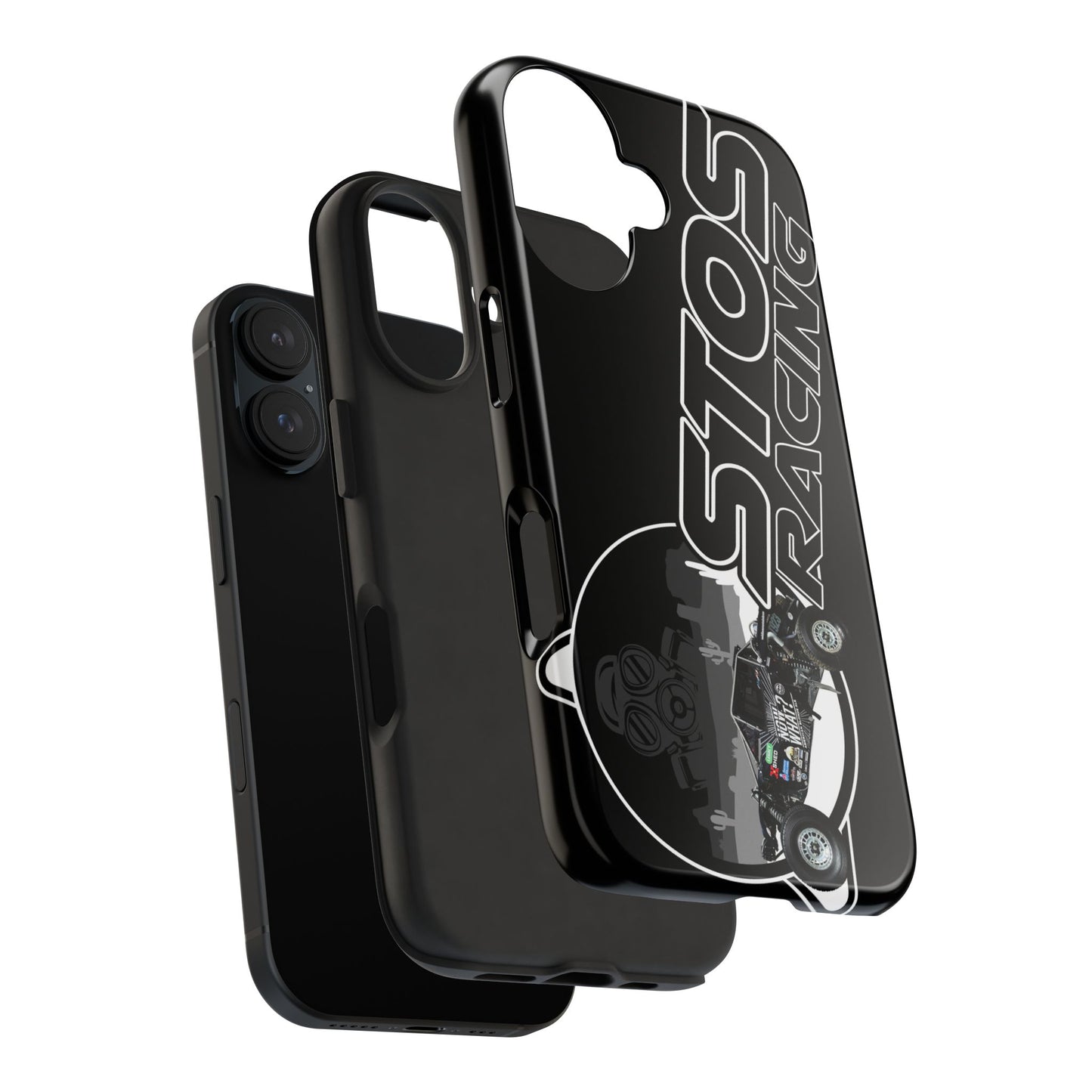 STOS Racing-Themed Tough Phone Cases, Durable Racing Phone Cover, Motorsport Accessories, Gifting for Car Enthusiasts, Sturdy Phone Protection