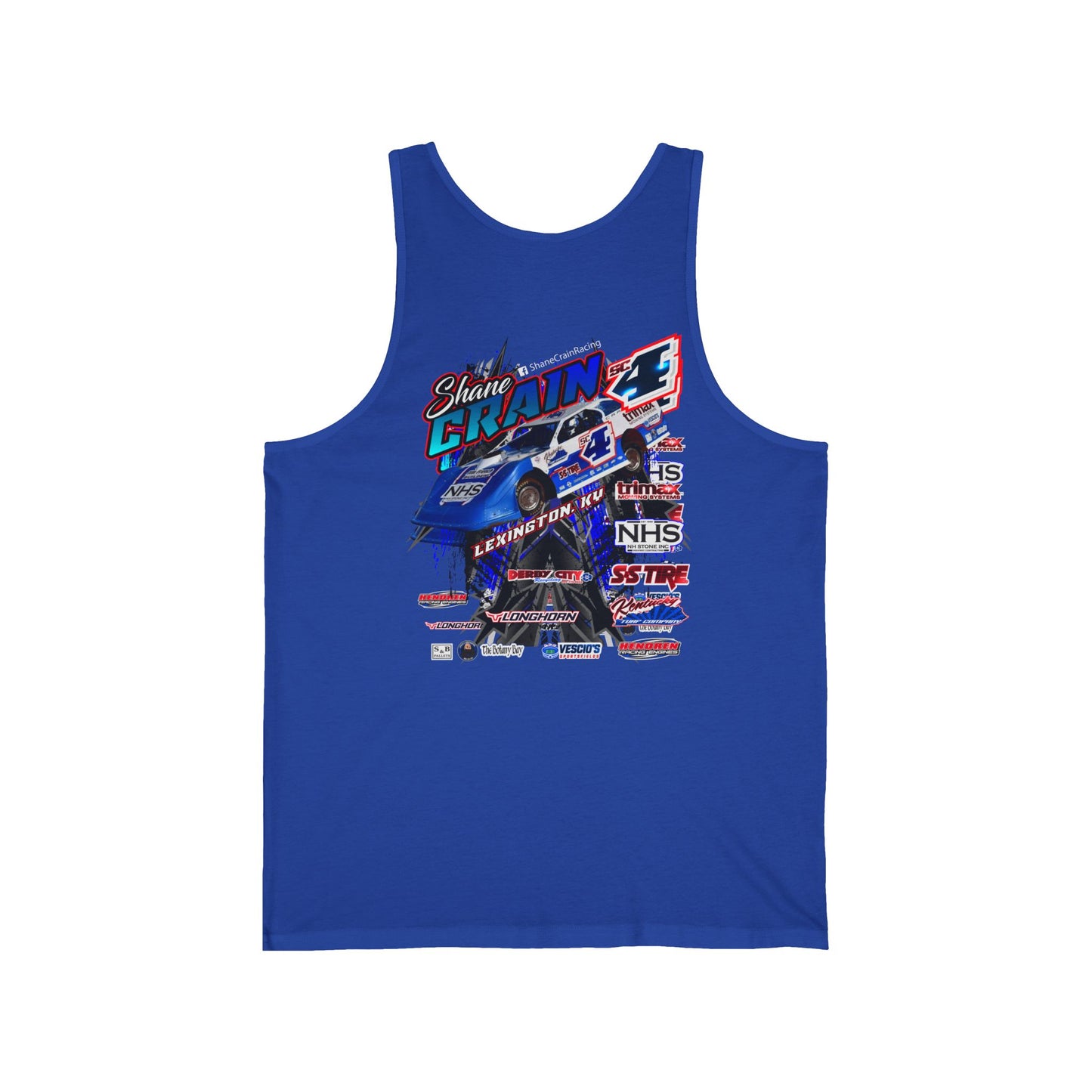 Shane Crain Tank Top with Racing Graphic, Perfect for Summer, Sports Events, Gifts for Race Fans, Casual Wear, Festival Outfit
