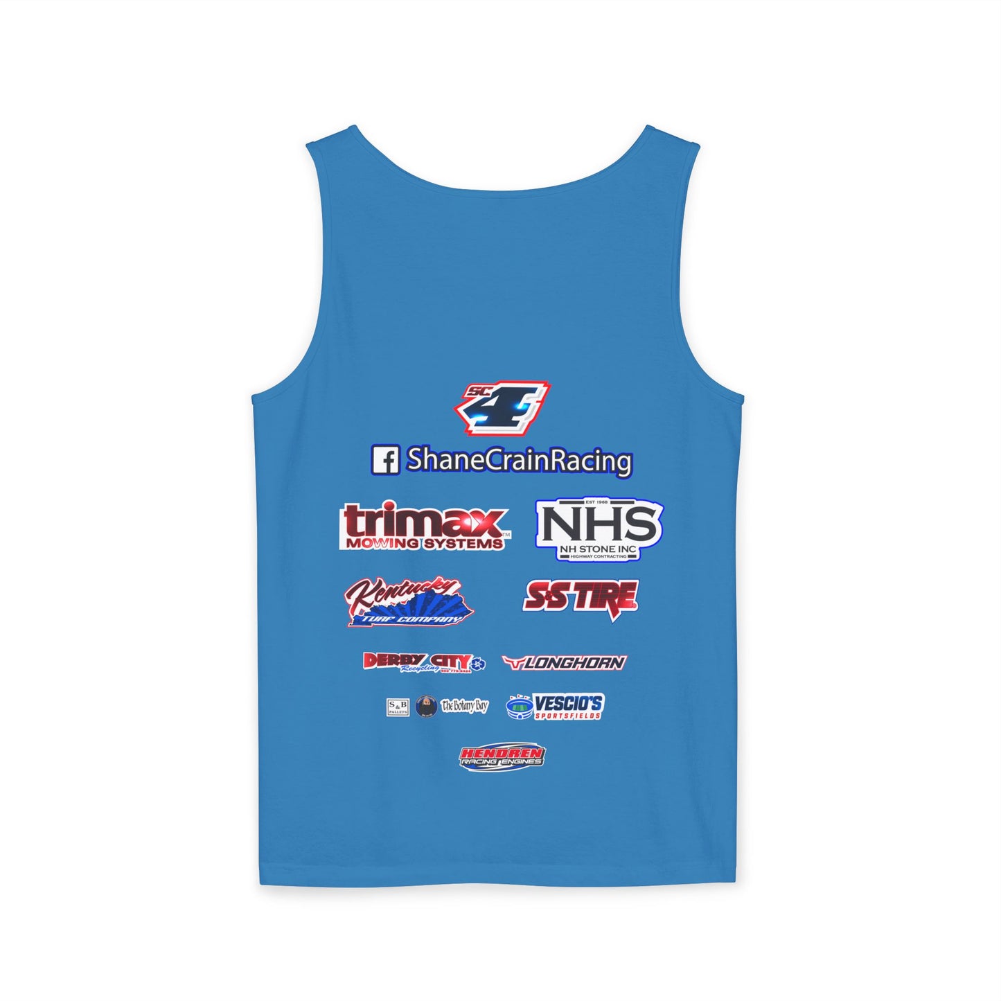 Shane Crain Stylish Racing Tank Top for Unisex Wear, Summer Activewear, Sports Enthusiast Gear, Gift for Racers