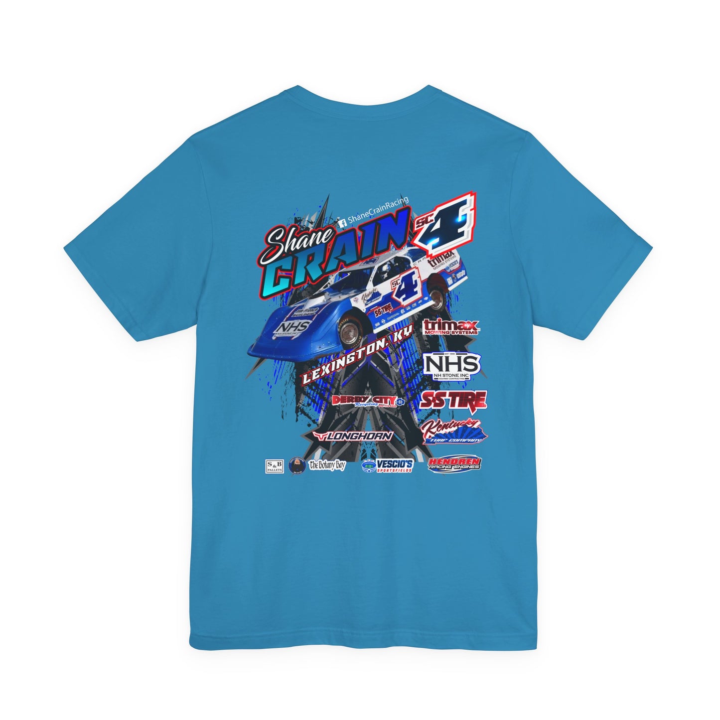 Shane Crain Racing Enthusiast Tee, Unisex Jersey Short Sleeve Shirt for Fans, Motorsport Gift, Race Day Apparel, Cool Graphic Tee, Shane Crain Design