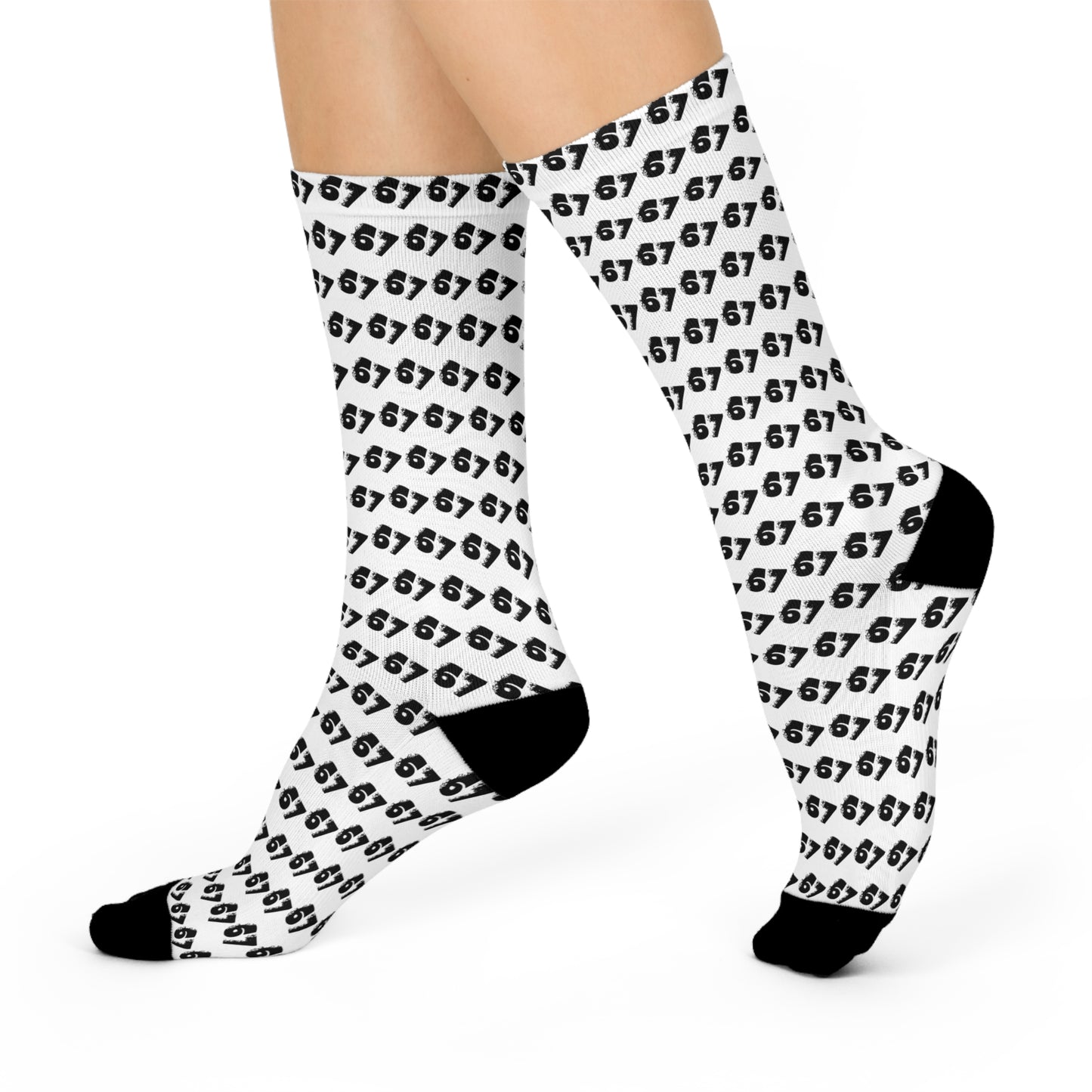 Trendy Cushioned Crew Socks, Cozy Gift for Sock Lovers, Fun Patterned Socks, Everyday Comfort, Unique Fashion Accessories