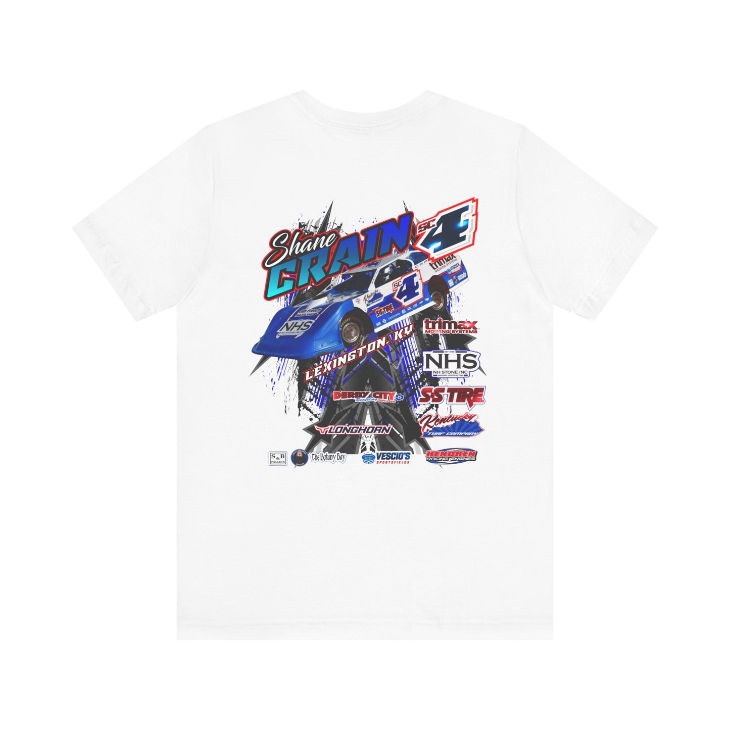 Shane Crain Racing Enthusiast Tee, Unisex Jersey Short Sleeve Shirt for Fans, Motorsport Gift, Race Day Apparel, Cool Graphic Tee, Shane Crain Design