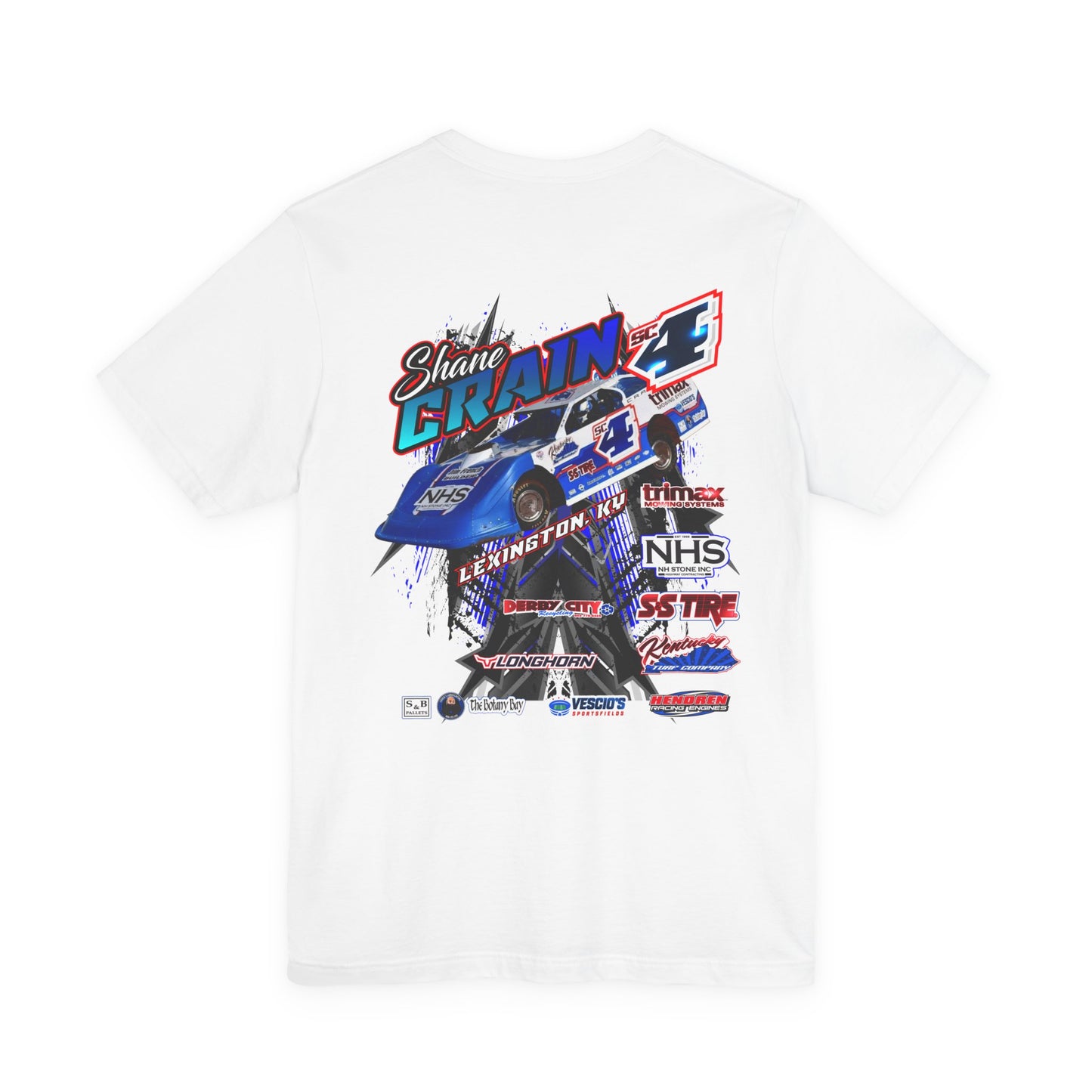Shane Crain Racing Enthusiast Tee, Unisex Jersey Short Sleeve Shirt for Fans, Motorsport Gift, Race Day Apparel, Cool Graphic Tee, Shane Crain Design