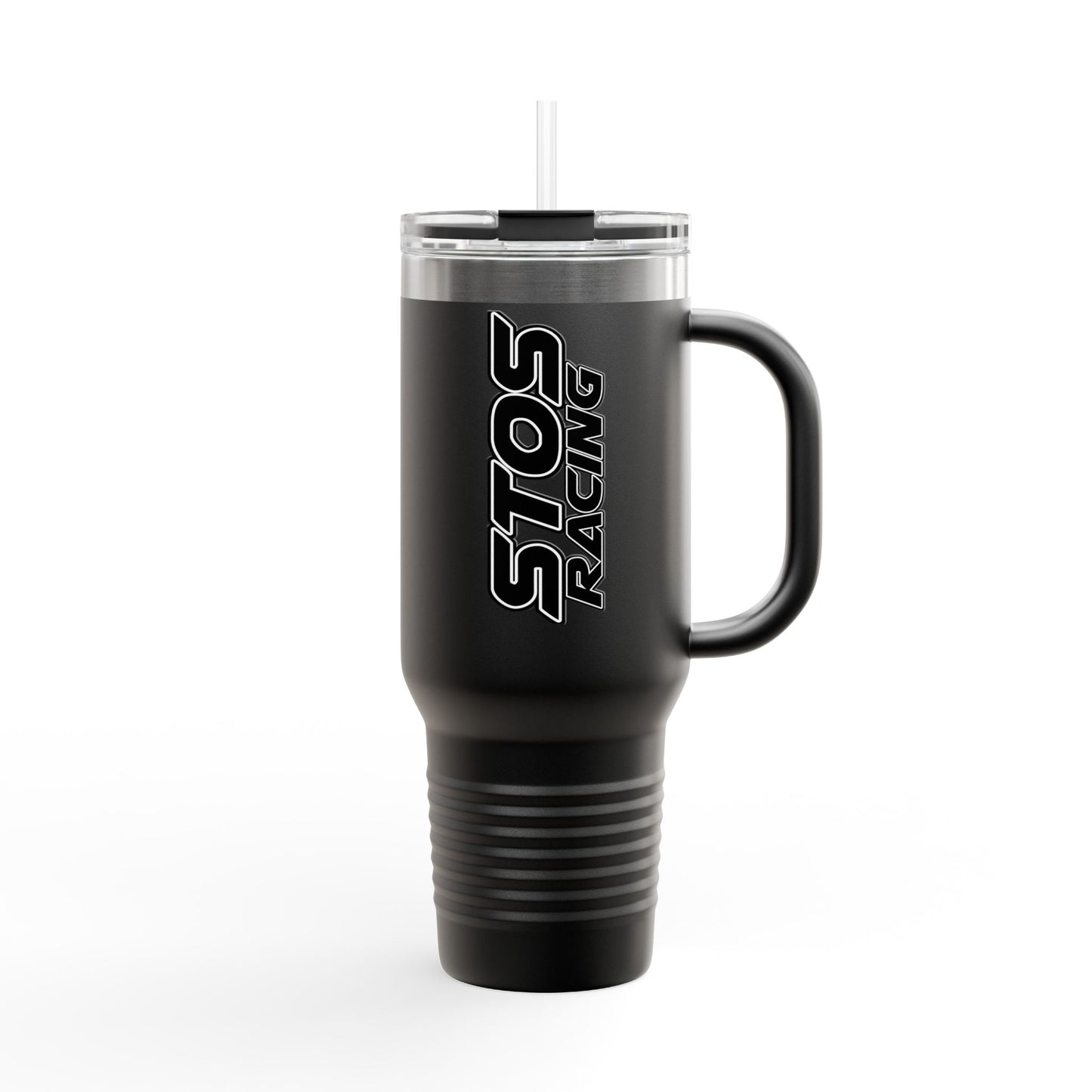 Stos Racing Custom Insulated Travel Mug, Racing Inspired 40oz Tumbler, Perfect for Events, Outdoors, Gifts, & Daily Use