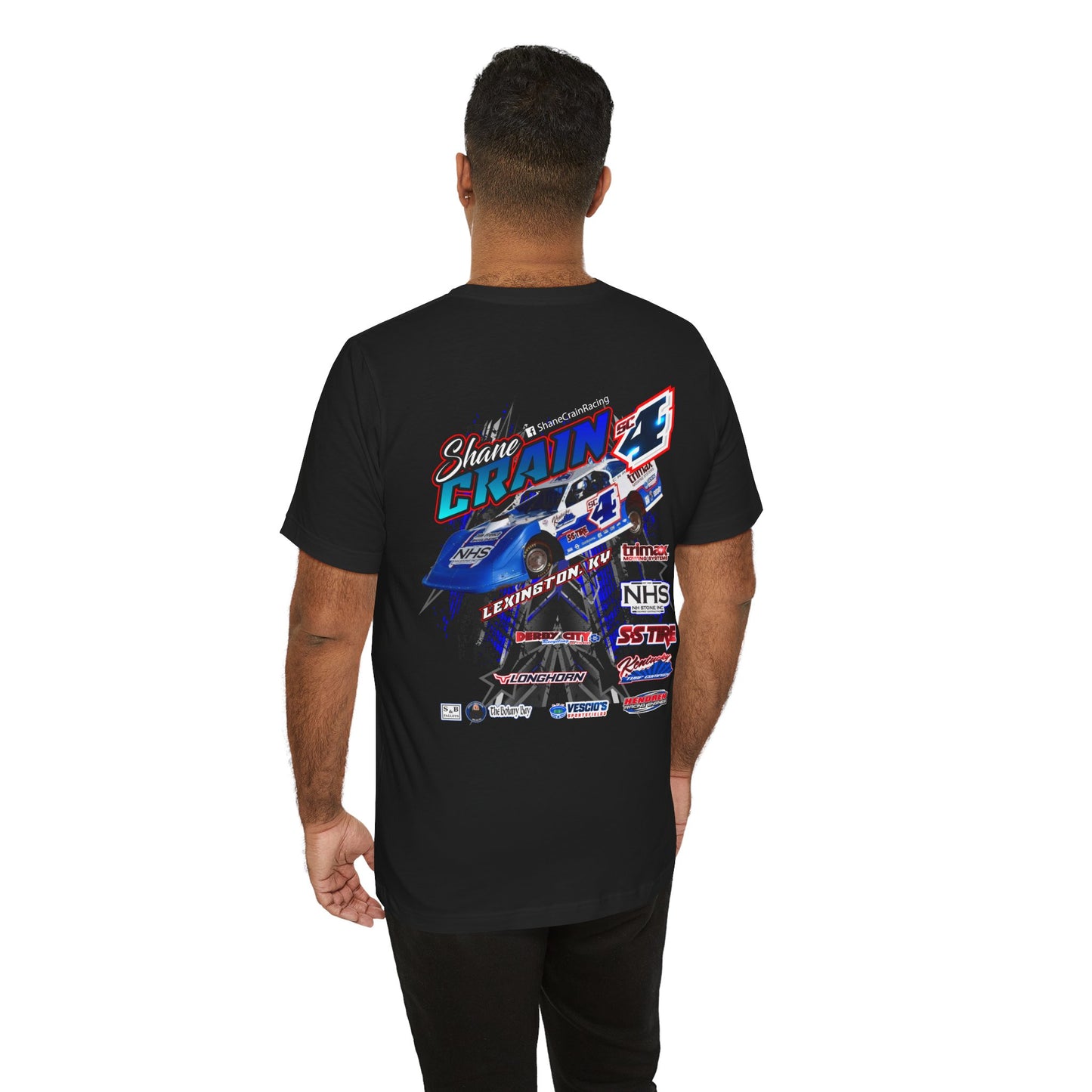 Shane Crain Racing Enthusiast Tee, Unisex Jersey Short Sleeve Shirt for Fans, Motorsport Gift, Race Day Apparel, Cool Graphic Tee, Shane Crain Design