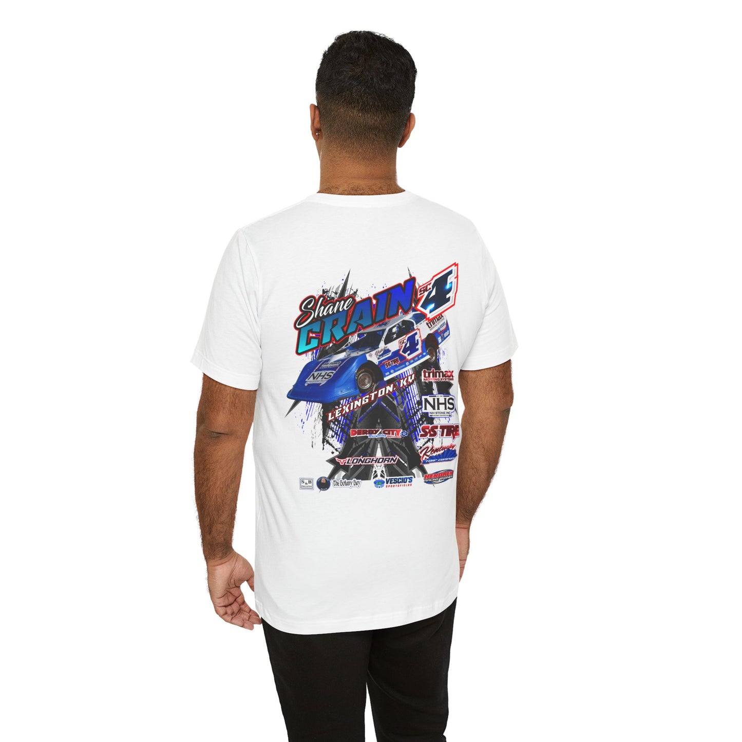 Shane Crain Racing Enthusiast Tee, Unisex Jersey Short Sleeve Shirt for Fans, Motorsport Gift, Race Day Apparel, Cool Graphic Tee, Shane Crain Design