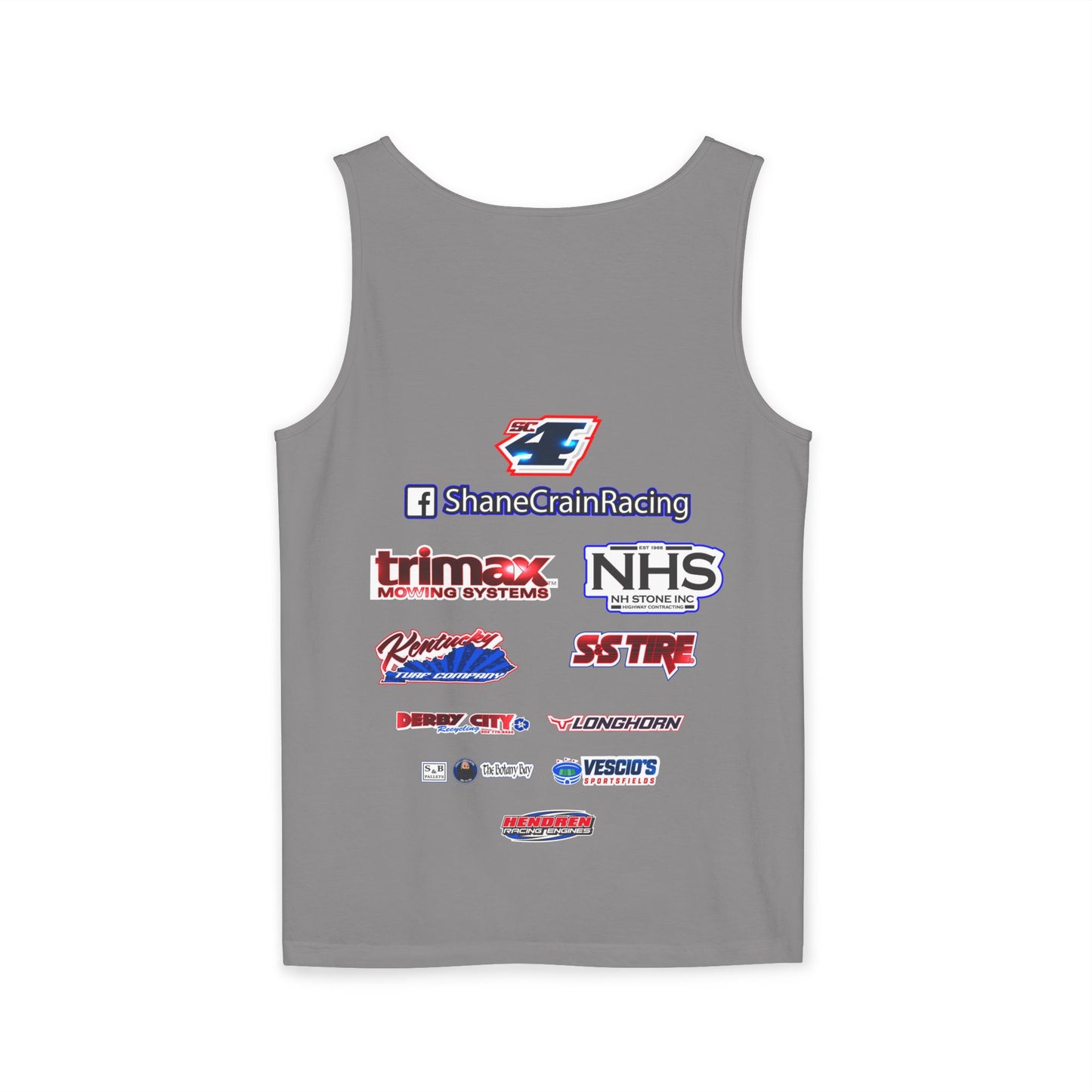 Shane Crain Stylish Racing Tank Top for Unisex Wear, Summer Activewear, Sports Enthusiast Gear, Gift for Racers