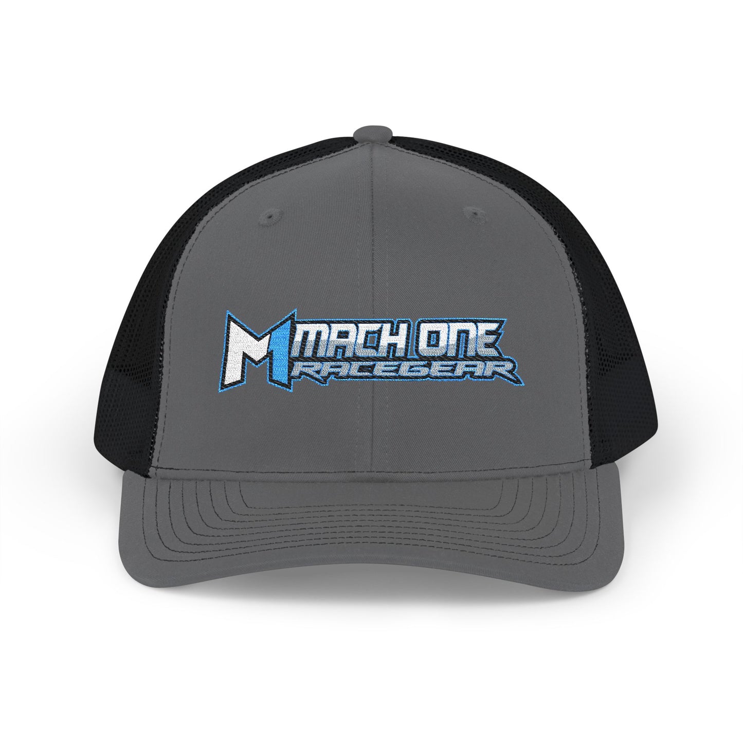 Mach One Race Gear Snapback Trucker Cap - Stylish Embroidered Cap for Racing Enthusiasts