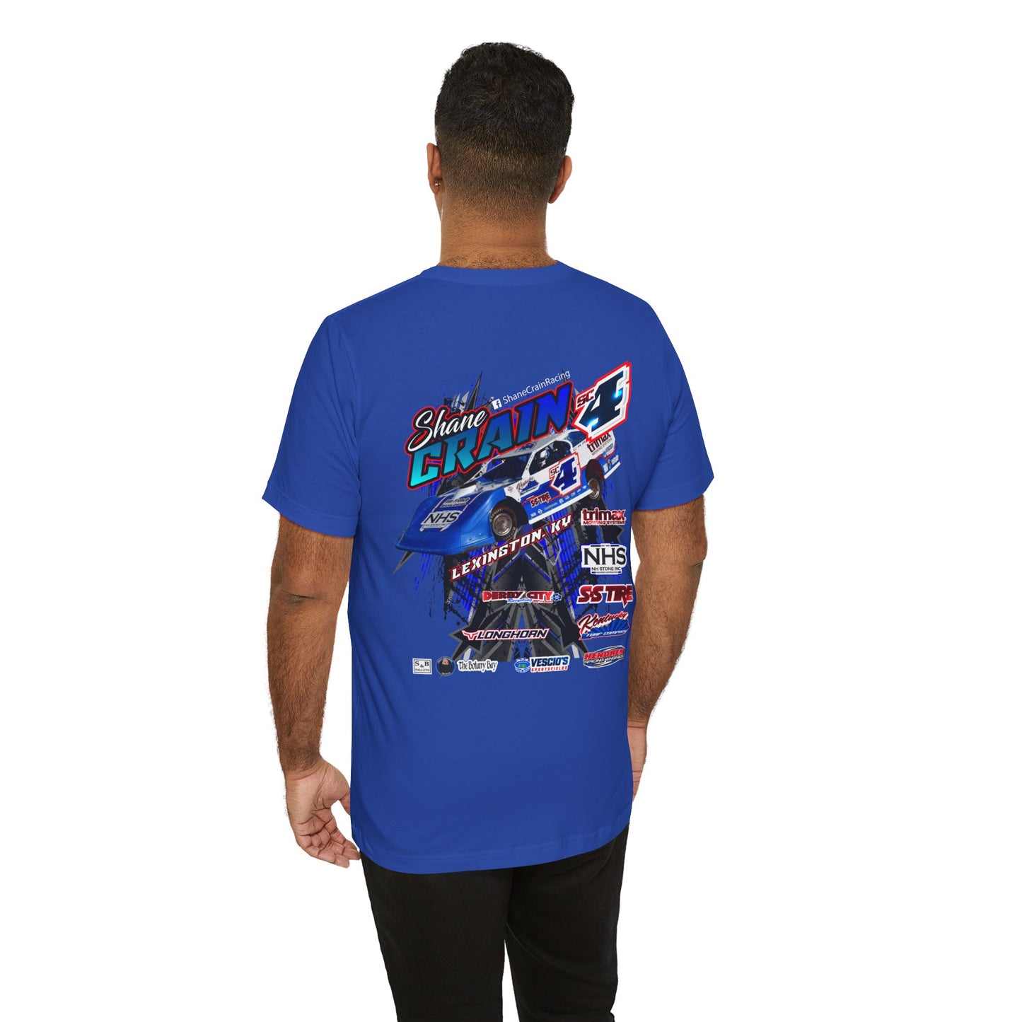 Shane Crain Racing Enthusiast Tee, Unisex Jersey Short Sleeve Shirt for Fans, Motorsport Gift, Race Day Apparel, Cool Graphic Tee, Shane Crain Design