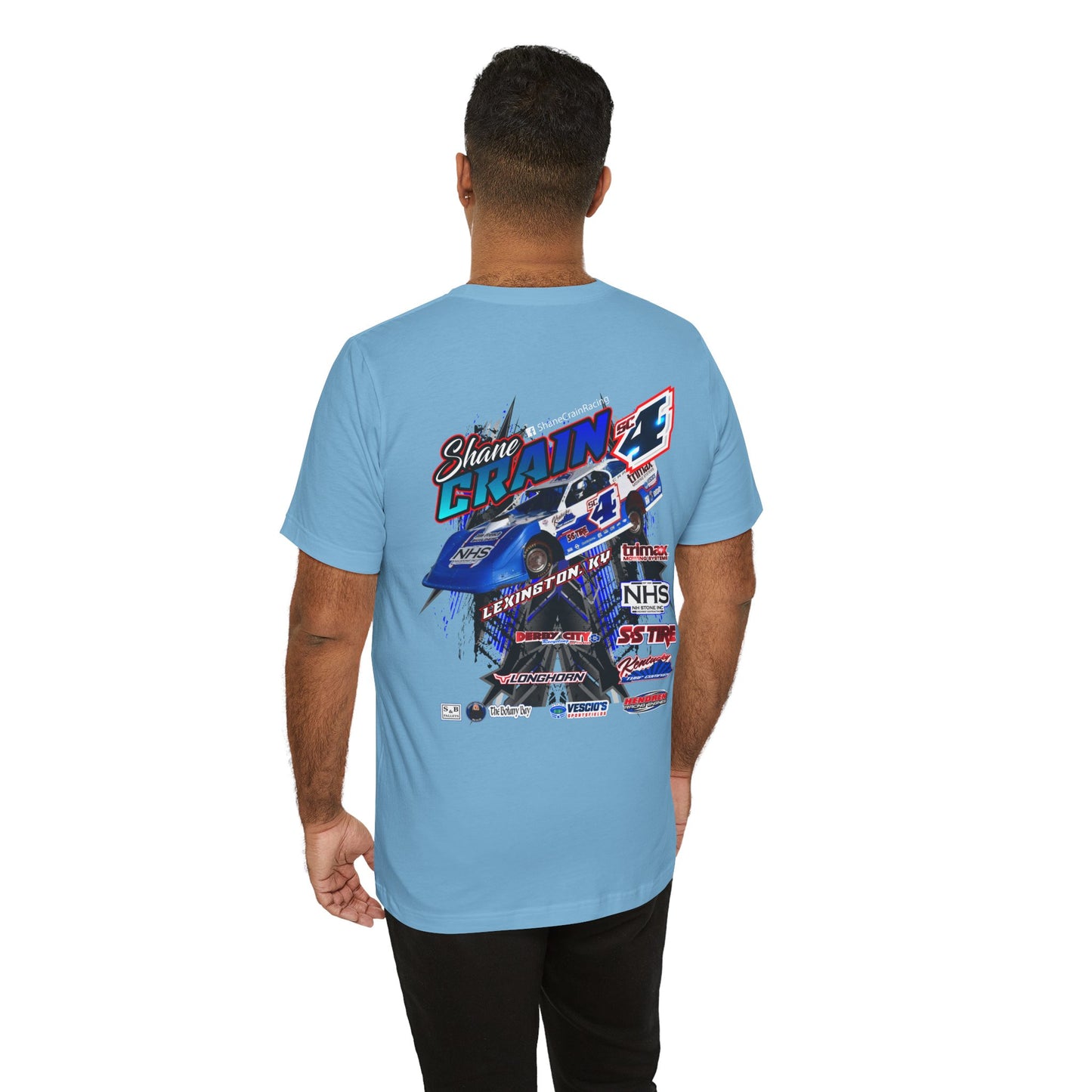 Shane Crain Racing Enthusiast Tee, Unisex Jersey Short Sleeve Shirt for Fans, Motorsport Gift, Race Day Apparel, Cool Graphic Tee, Shane Crain Design