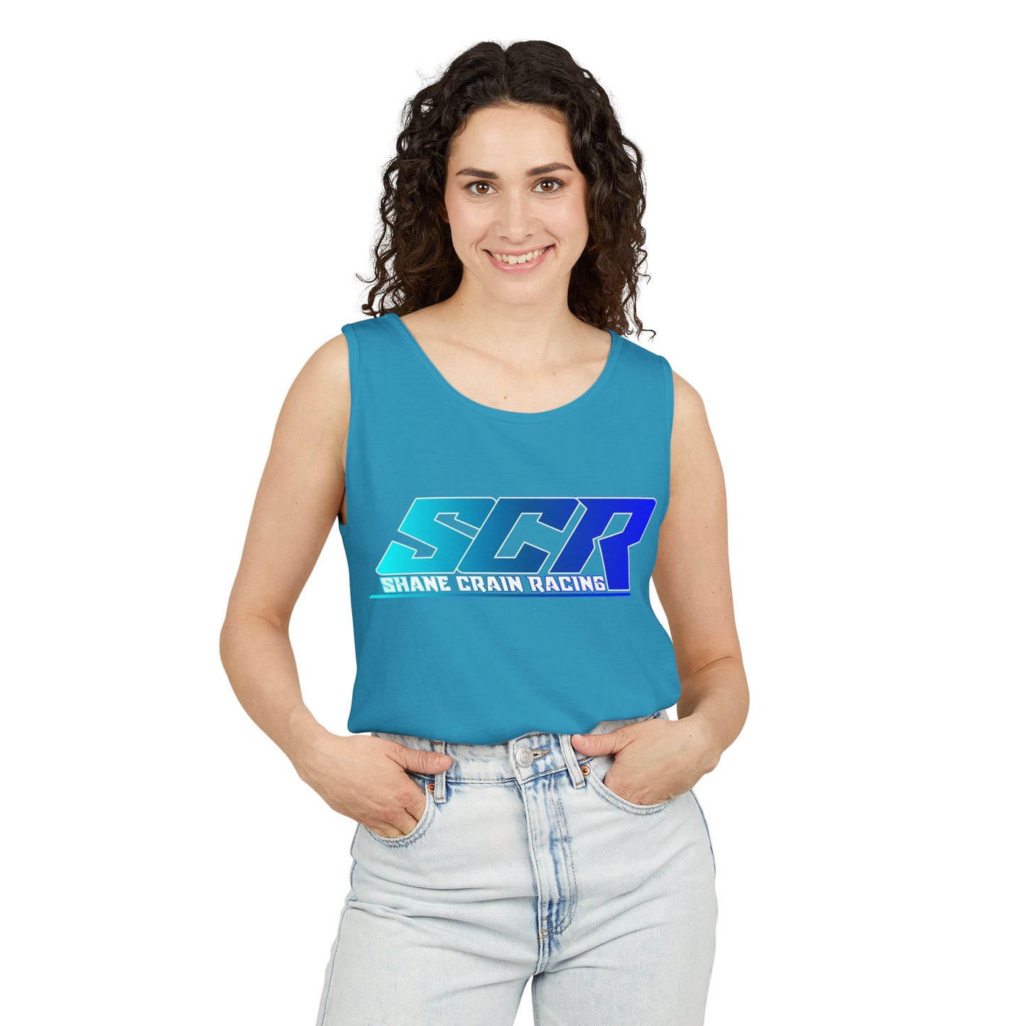 Shane Crain Stylish Racing Tank Top for Unisex Wear, Summer Activewear, Sports Enthusiast Gear, Gift for Racers