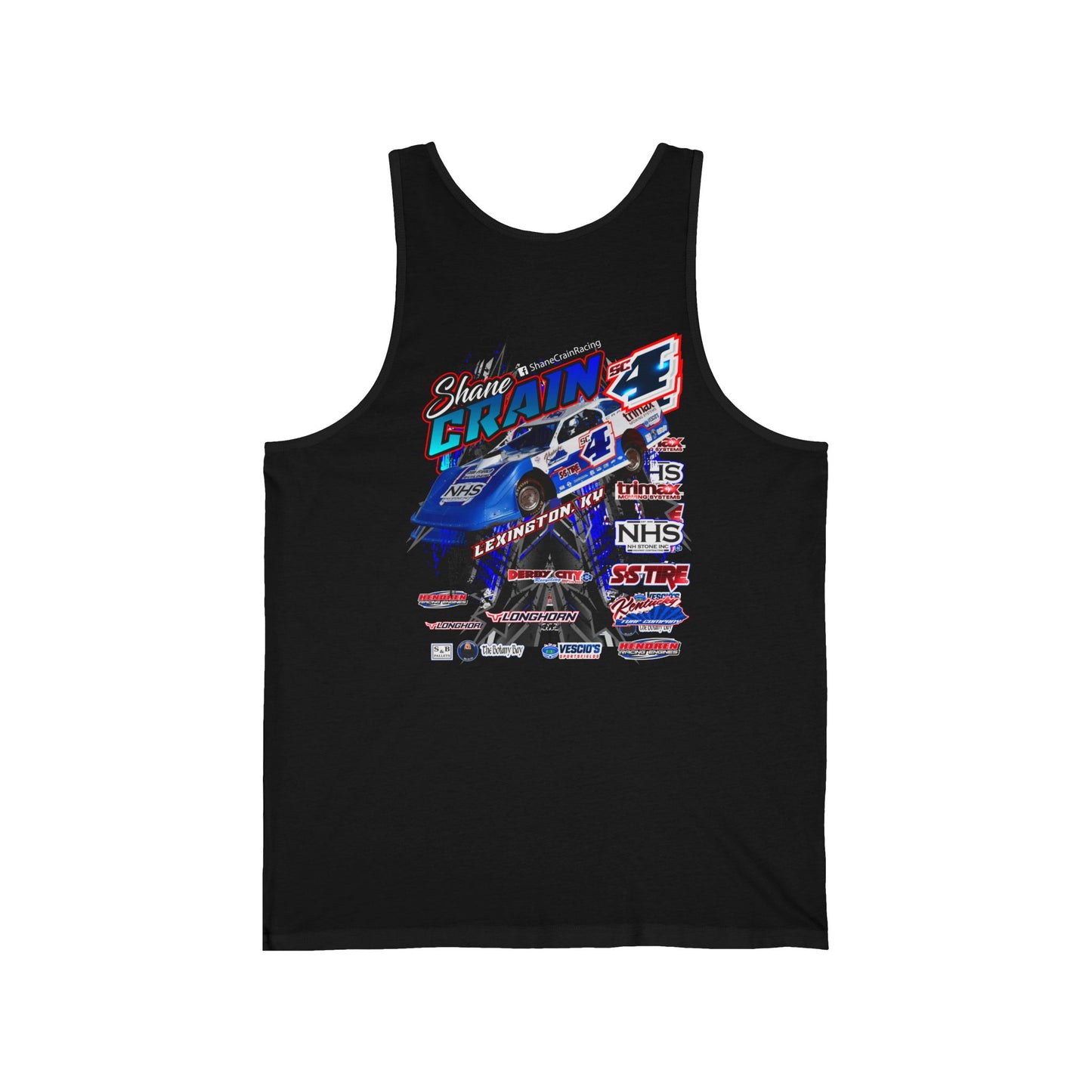 Shane Crain Tank Top with Racing Graphic, Perfect for Summer, Sports Events, Gifts for Race Fans, Casual Wear, Festival Outfit