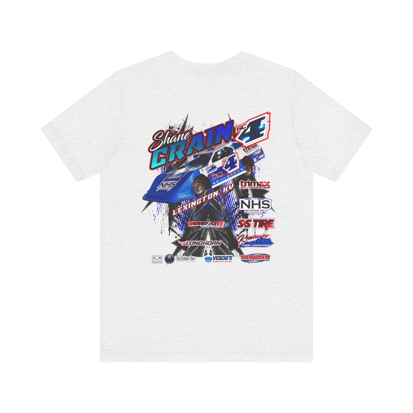 Shane Crain Racing Enthusiast Tee, Unisex Jersey Short Sleeve Shirt for Fans, Motorsport Gift, Race Day Apparel, Cool Graphic Tee, Shane Crain Design