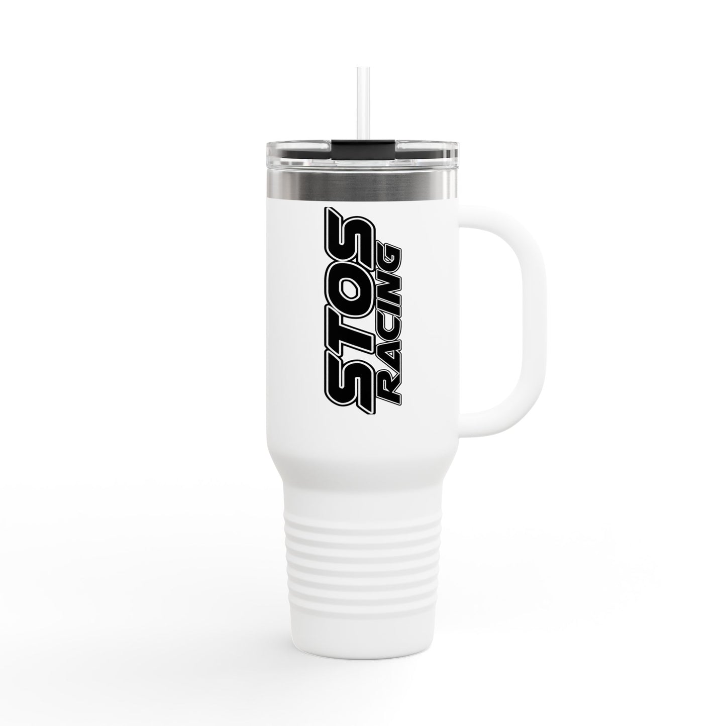 Stos Racing Custom Insulated Travel Mug, Racing Inspired 40oz Tumbler, Perfect for Events, Outdoors, Gifts, & Daily Use