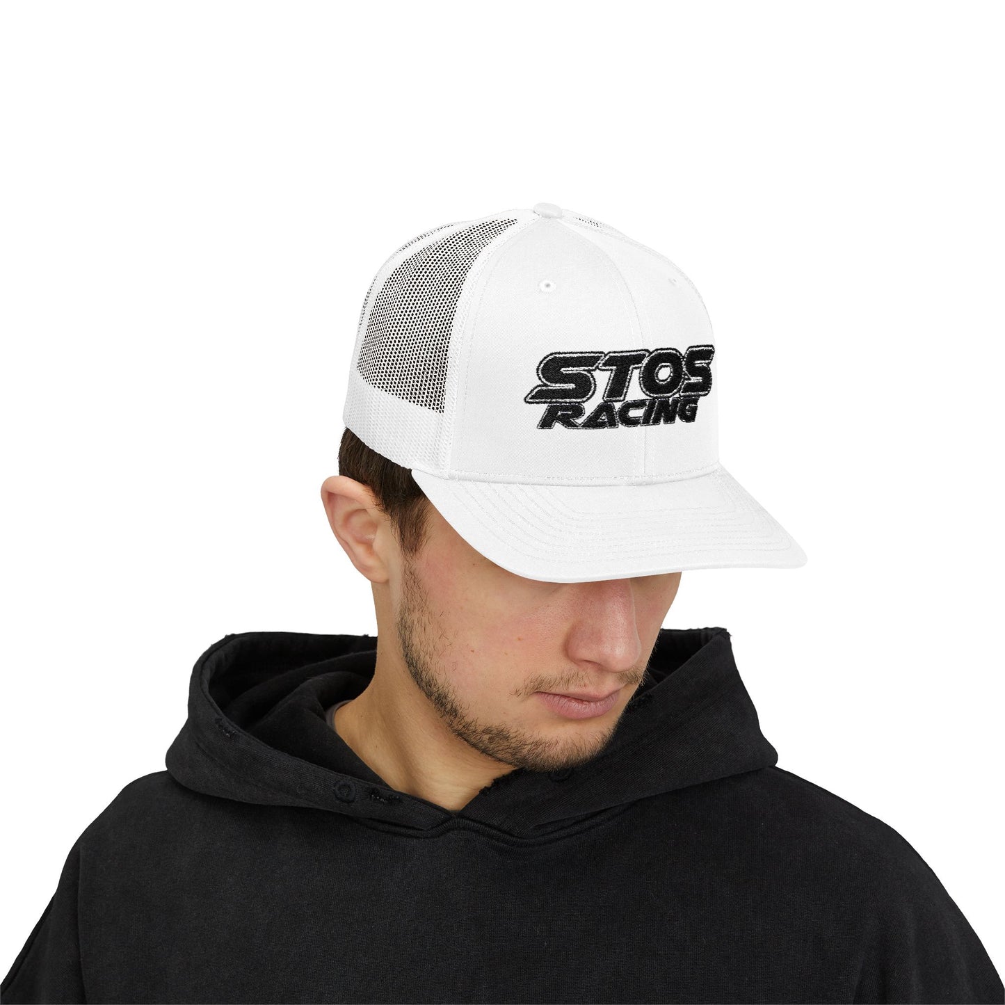 Stos Racing Snapback Trucker Cap for Racing Fans | Unisex Cap, Sports Headwear, Gift for Motorsports Enthusiasts, Casual Style