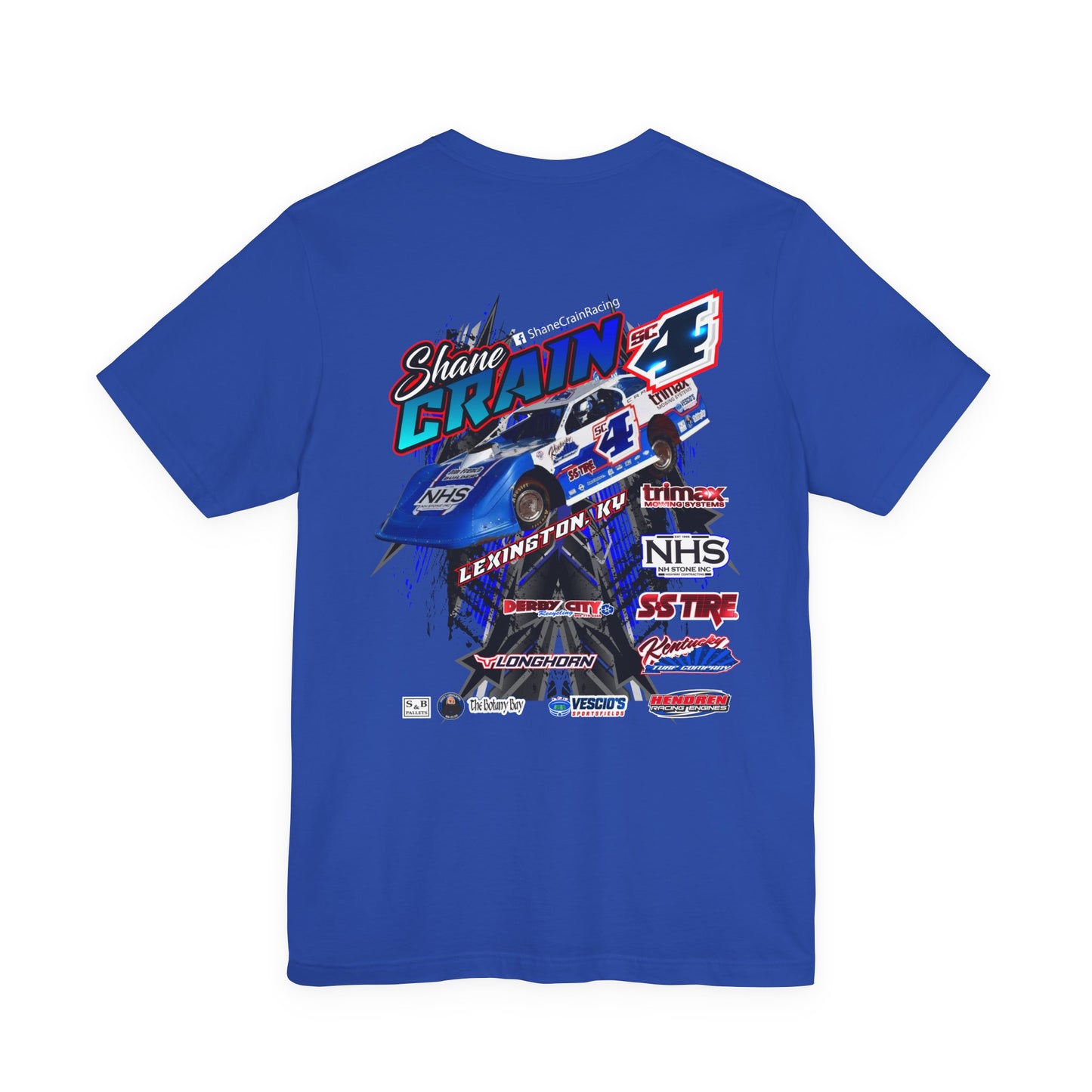Shane Crain Racing Enthusiast Tee, Unisex Jersey Short Sleeve Shirt for Fans, Motorsport Gift, Race Day Apparel, Cool Graphic Tee, Shane Crain Design