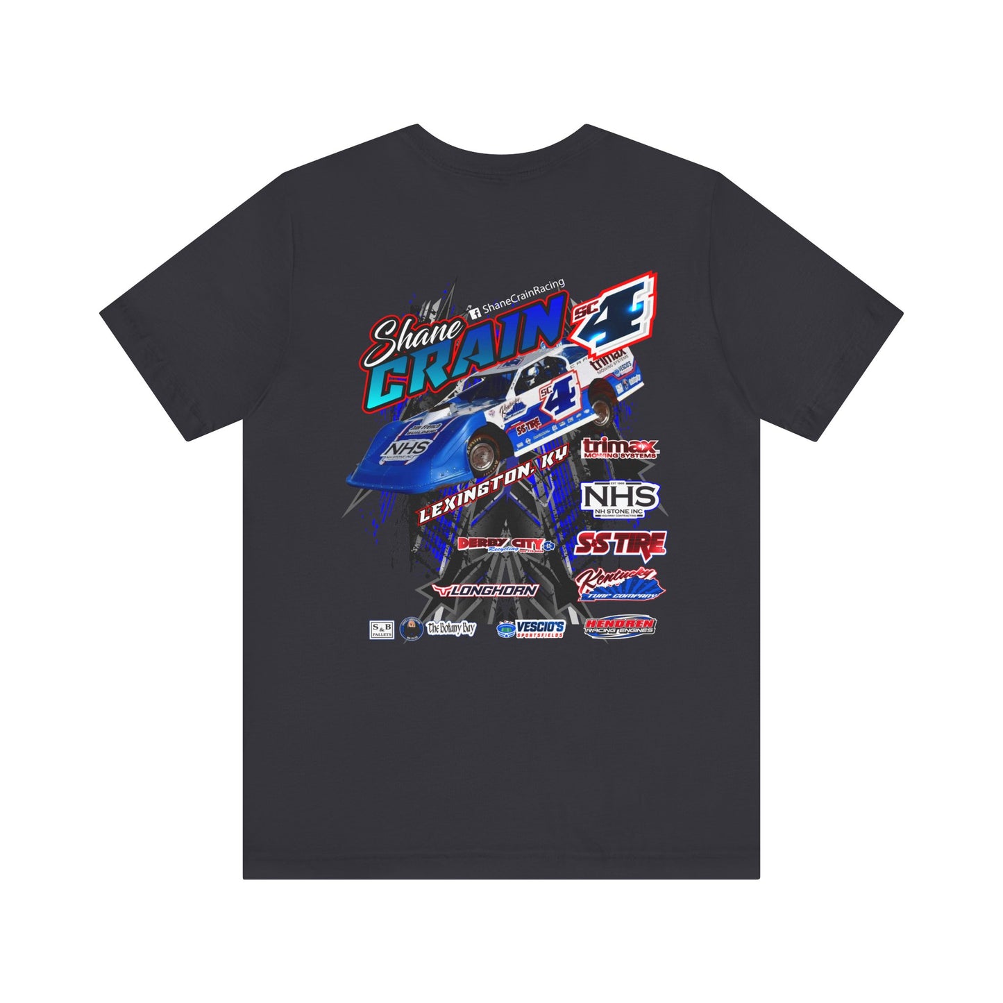 Shane Crain Racing Enthusiast Tee, Unisex Jersey Short Sleeve Shirt for Fans, Motorsport Gift, Race Day Apparel, Cool Graphic Tee, Shane Crain Design