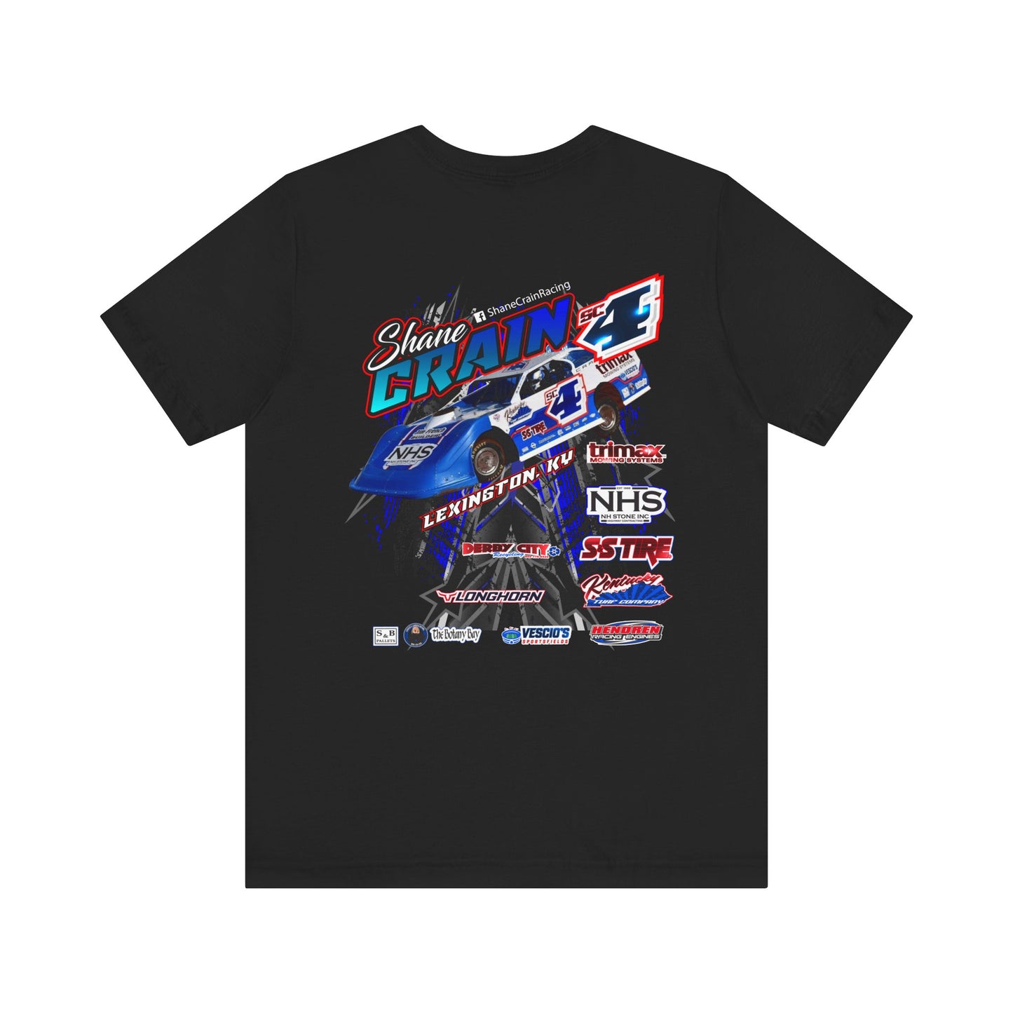 Shane Crain Racing Enthusiast Tee, Unisex Jersey Short Sleeve Shirt for Fans, Motorsport Gift, Race Day Apparel, Cool Graphic Tee, Shane Crain Design