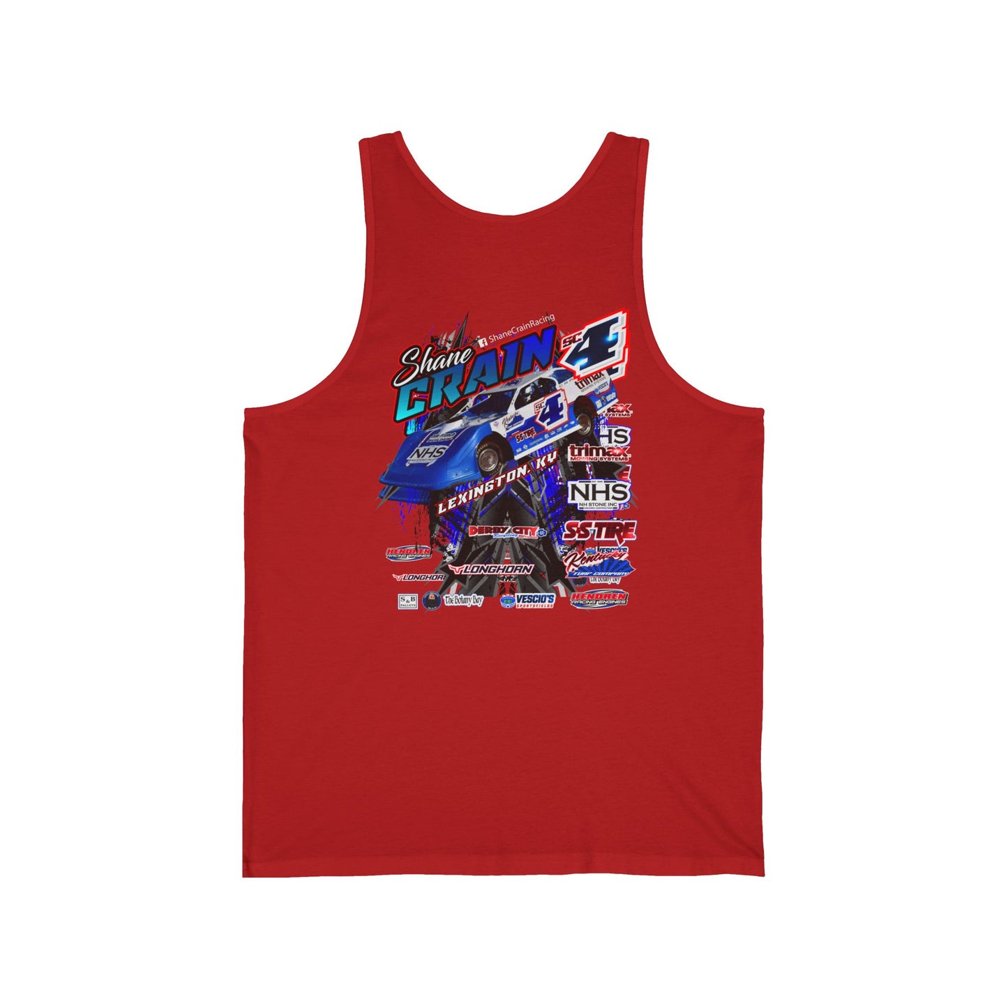Shane Crain Tank Top with Racing Graphic, Perfect for Summer, Sports Events, Gifts for Race Fans, Casual Wear, Festival Outfit
