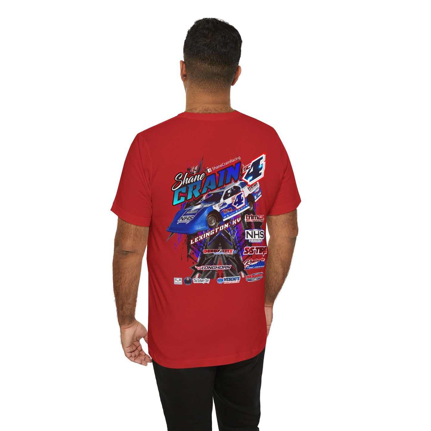 Shane Crain Racing Enthusiast Tee, Unisex Jersey Short Sleeve Shirt for Fans, Motorsport Gift, Race Day Apparel, Cool Graphic Tee, Shane Crain Design