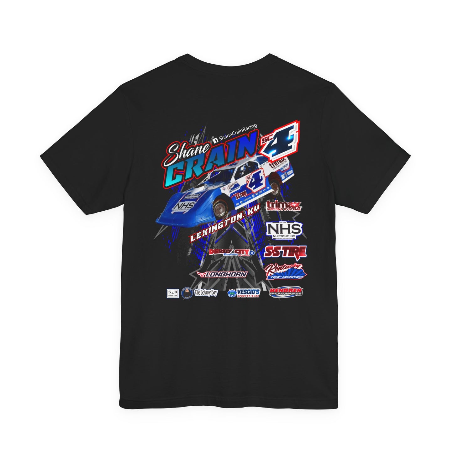 Shane Crain Racing Enthusiast Tee, Unisex Jersey Short Sleeve Shirt for Fans, Motorsport Gift, Race Day Apparel, Cool Graphic Tee, Shane Crain Design