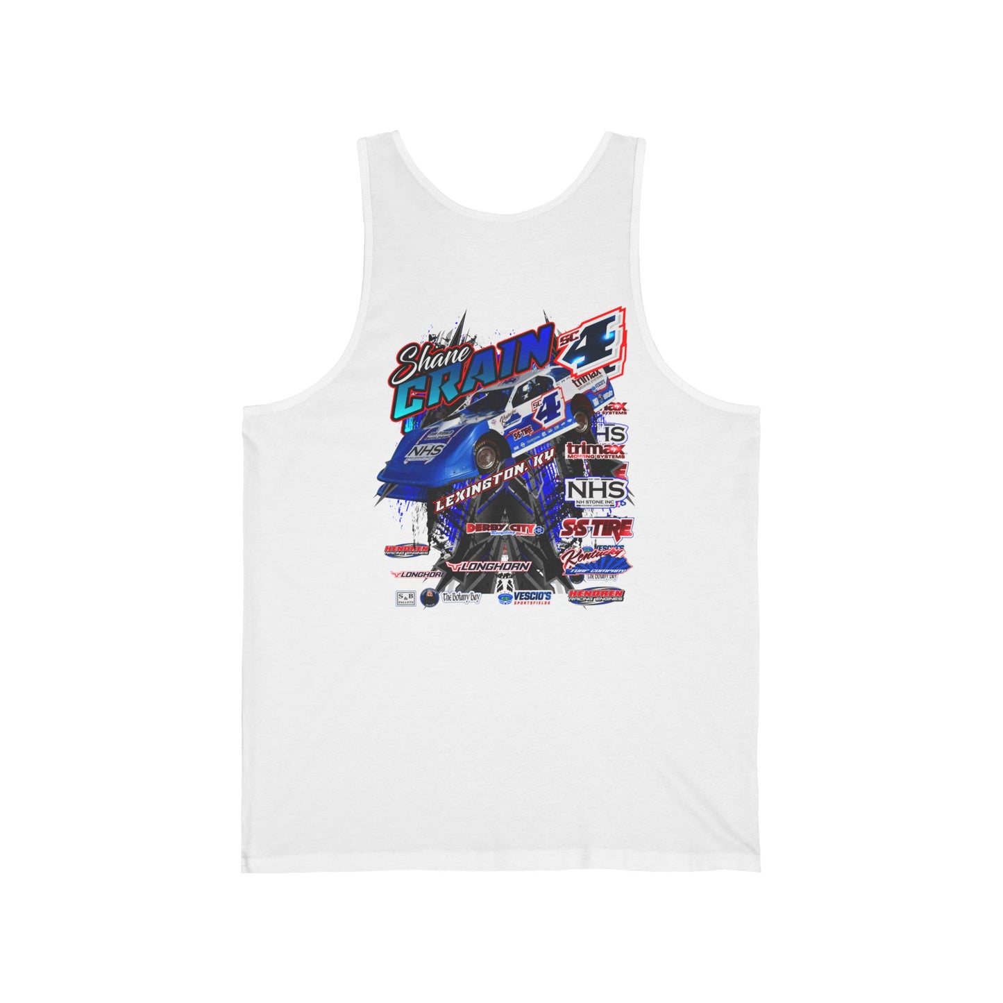 Shane Crain Tank Top with Racing Graphic, Perfect for Summer, Sports Events, Gifts for Race Fans, Casual Wear, Festival Outfit