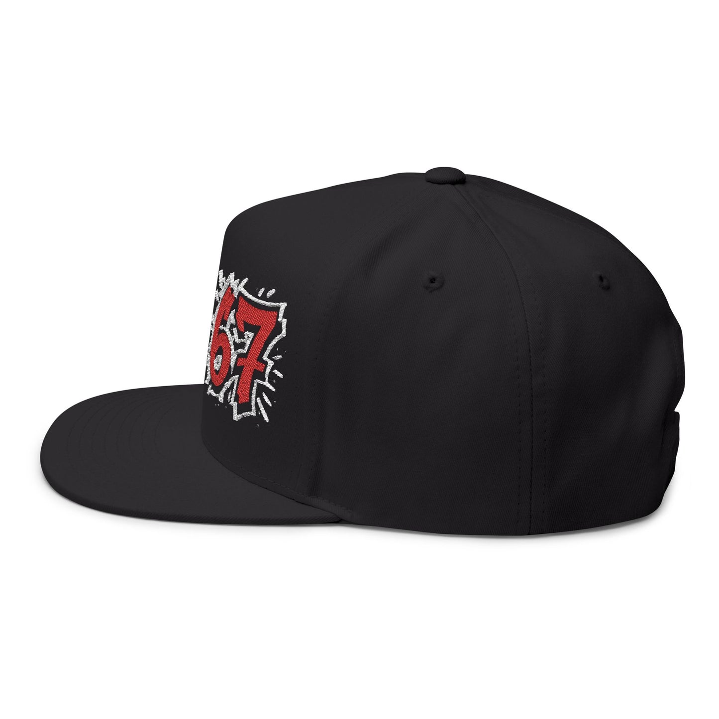 67 Stylish Embroidered Flat Bill Cap | Trendy Accessories for Streetwear, Casual Looks, Gift Ideas, Sports Events, Cool Outfit