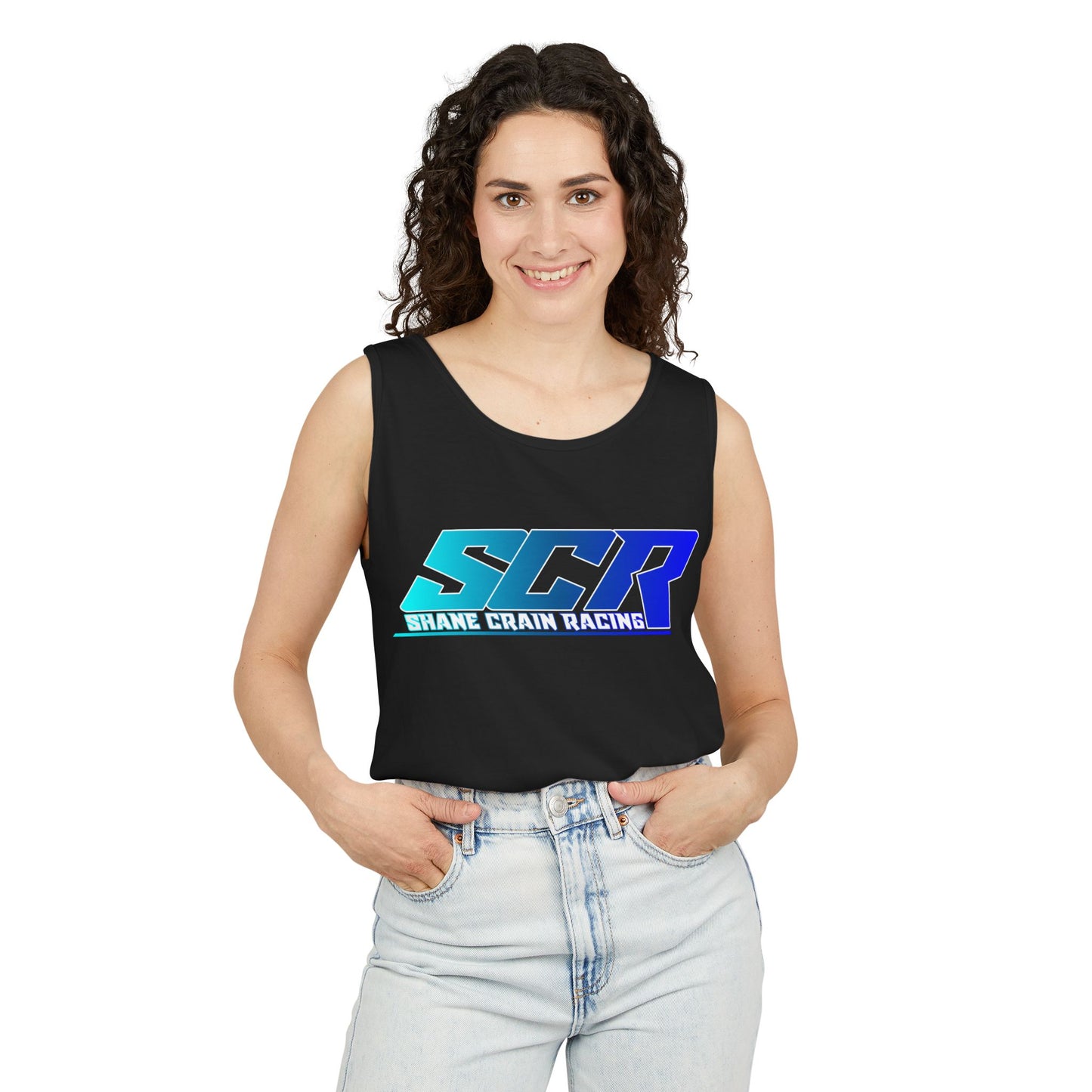 Shane Crain Stylish Racing Tank Top for Unisex Wear, Summer Activewear, Sports Enthusiast Gear, Gift for Racers