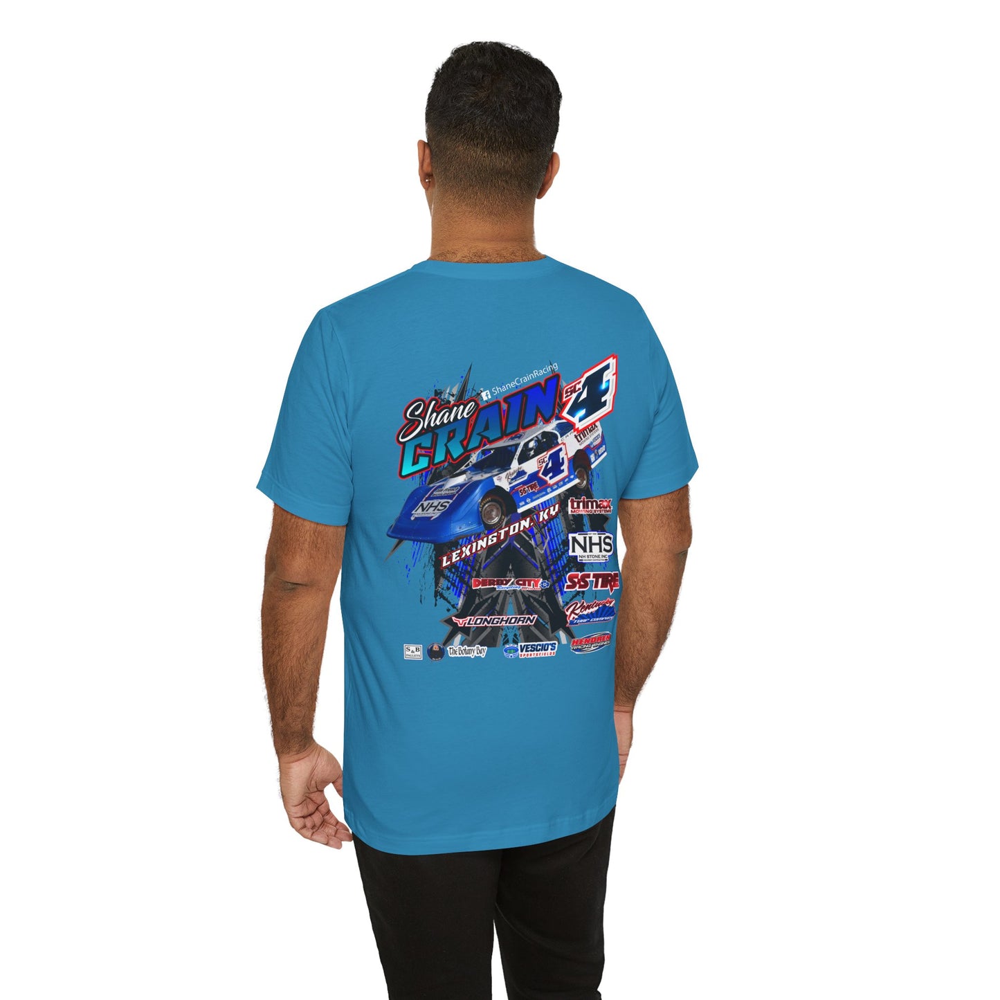 Shane Crain Racing Enthusiast Tee, Unisex Jersey Short Sleeve Shirt for Fans, Motorsport Gift, Race Day Apparel, Cool Graphic Tee, Shane Crain Design