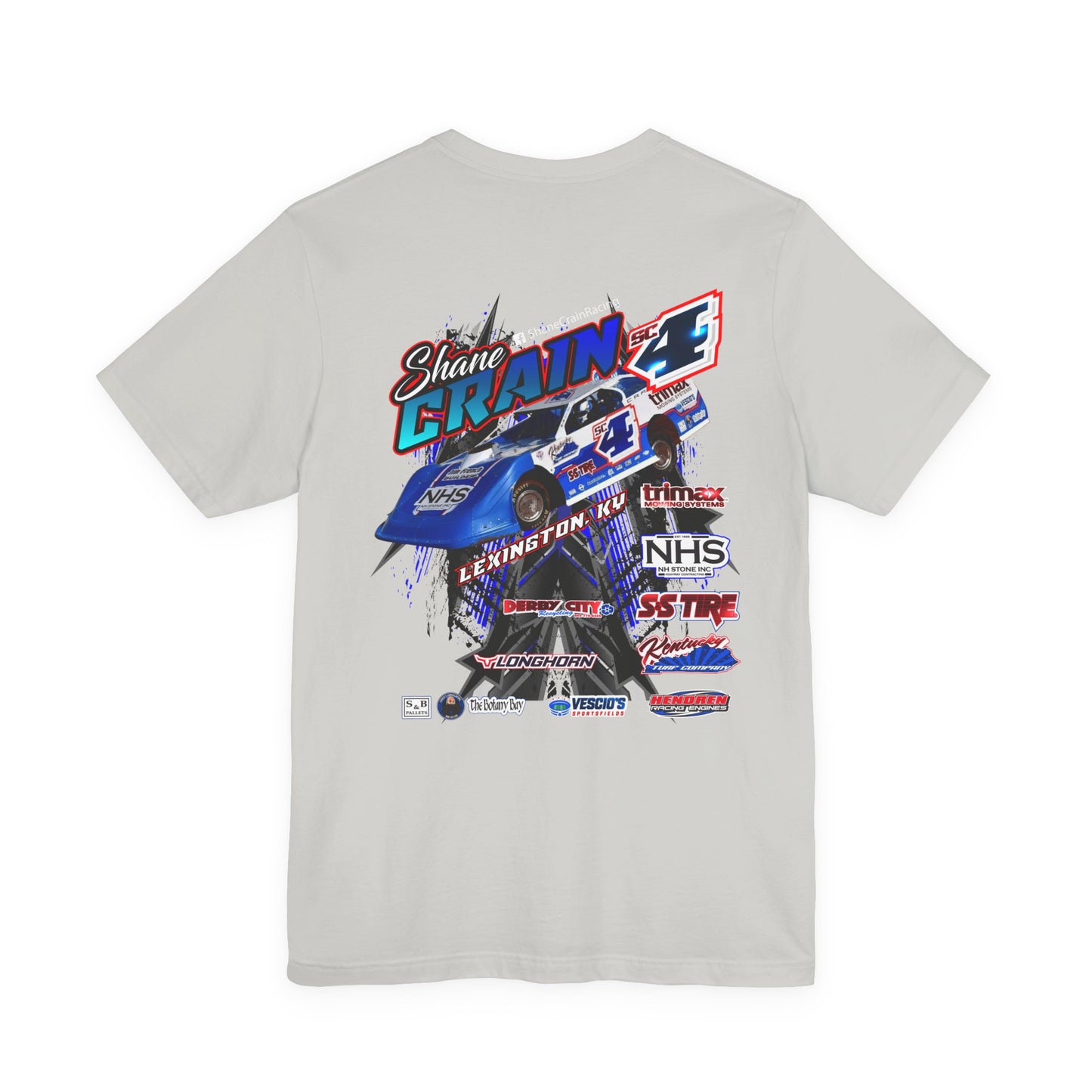 Shane Crain Racing Enthusiast Tee, Unisex Jersey Short Sleeve Shirt for Fans, Motorsport Gift, Race Day Apparel, Cool Graphic Tee, Shane Crain Design