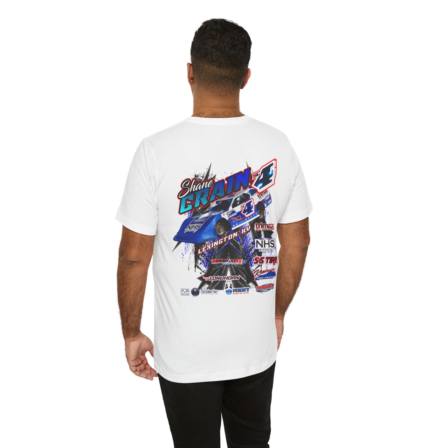 Shane Crain Racing Enthusiast Tee, Unisex Jersey Short Sleeve Shirt for Fans, Motorsport Gift, Race Day Apparel, Cool Graphic Tee, Shane Crain Design