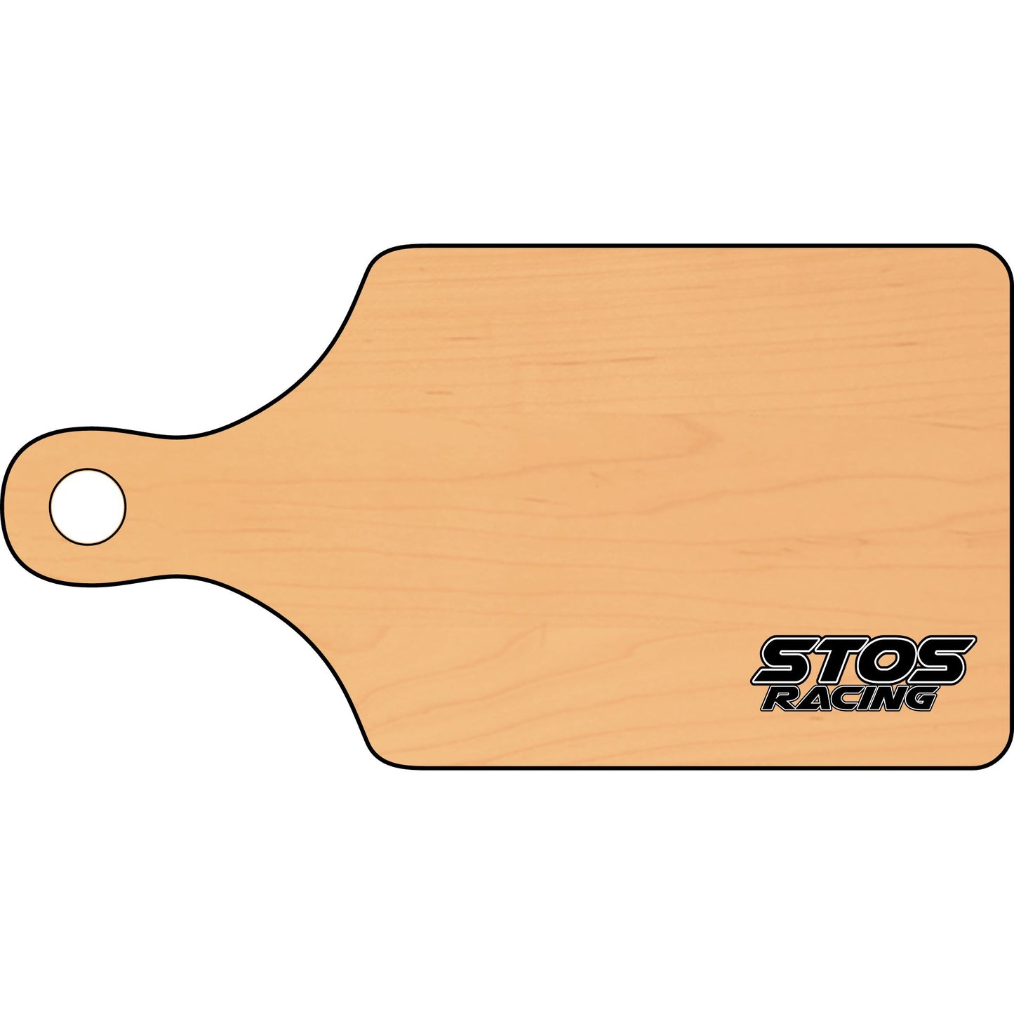 Stos Personalized Wooden Cutting Board with Racing Design, Custom Kitchen Decor, Ideal Gift for Chefs, Foodies, and Car Enthusiasts