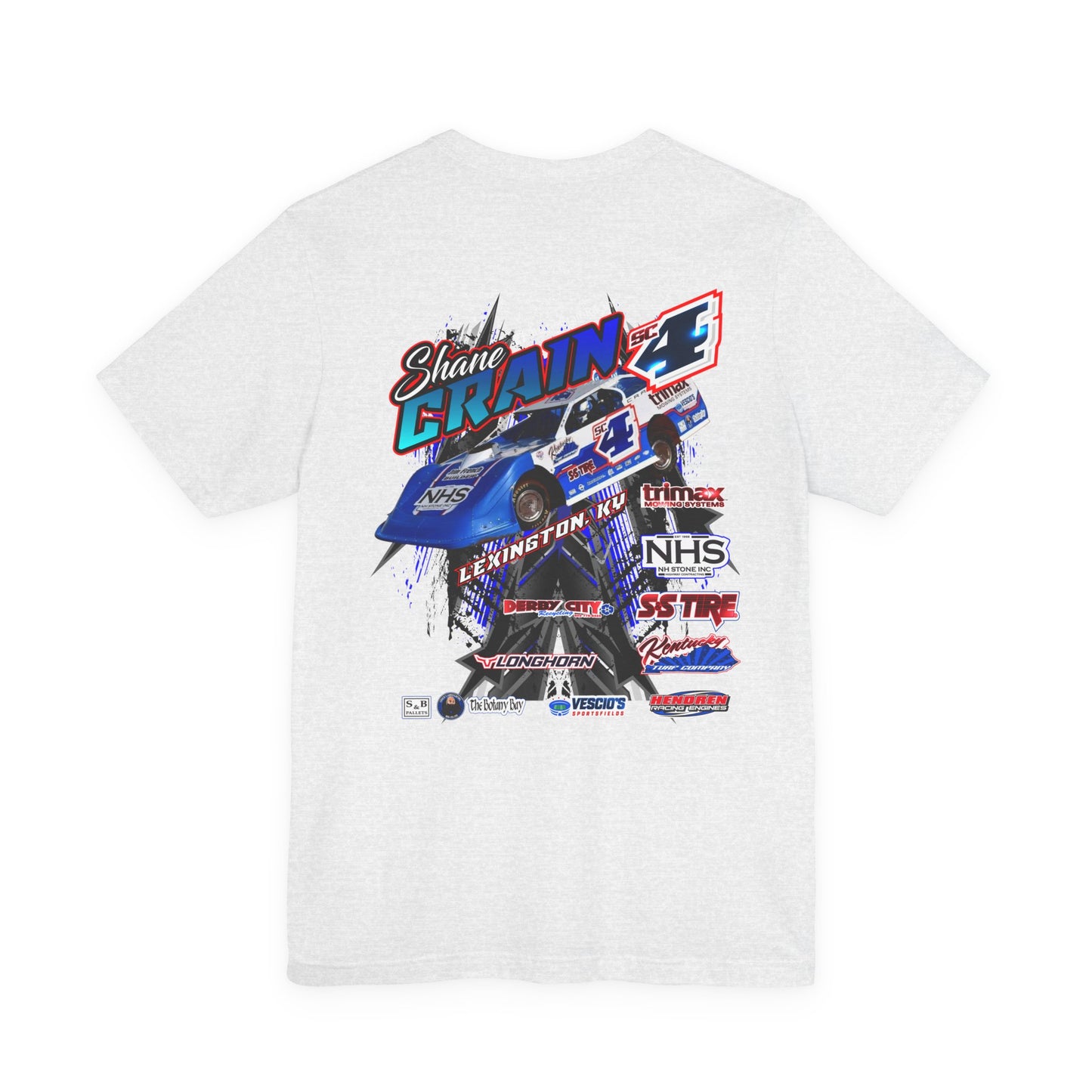Shane Crain Racing Enthusiast Tee, Unisex Jersey Short Sleeve Shirt for Fans, Motorsport Gift, Race Day Apparel, Cool Graphic Tee, Shane Crain Design