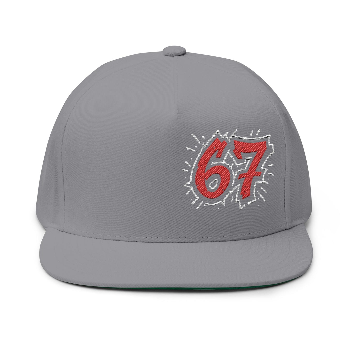 67 Stylish Embroidered Flat Bill Cap | Trendy Accessories for Streetwear, Casual Looks, Gift Ideas, Sports Events, Cool Outfit